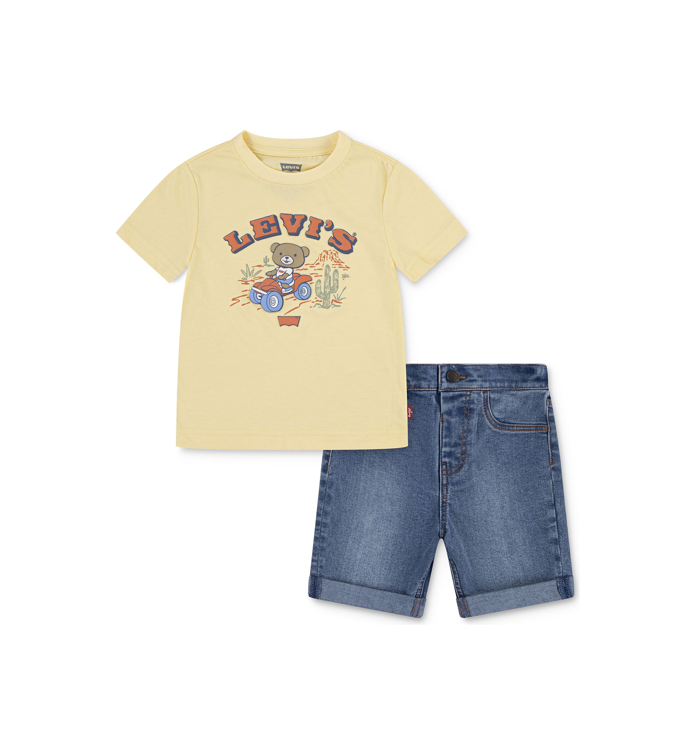 Toddler Boys Four Wheeler Denim Set