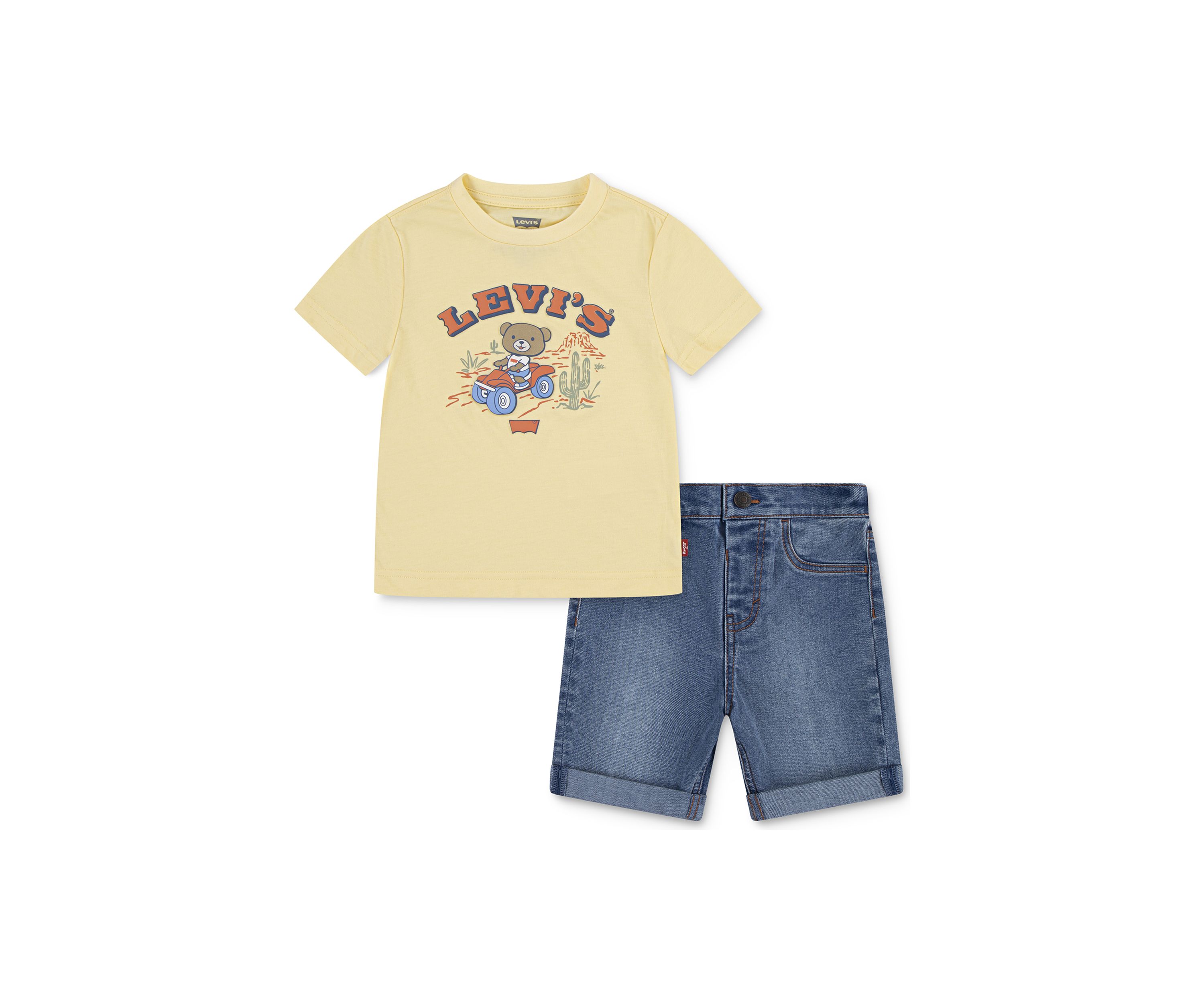 Toddler Boys Four Wheeler Denim Set