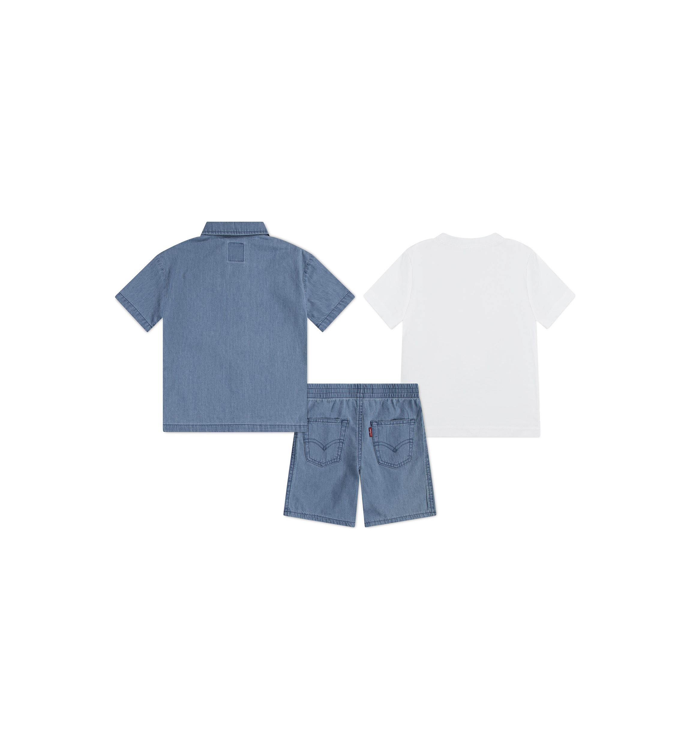 Toddler Boys Three Piece Woven Shorts Set