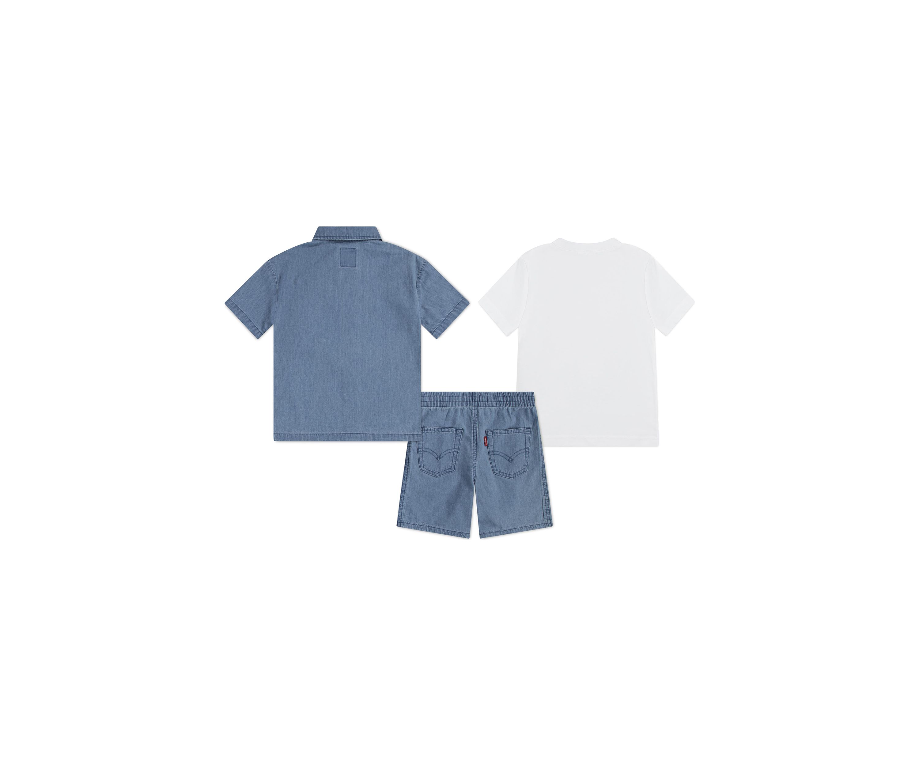 Toddler Boys Three Piece Woven Shorts Set