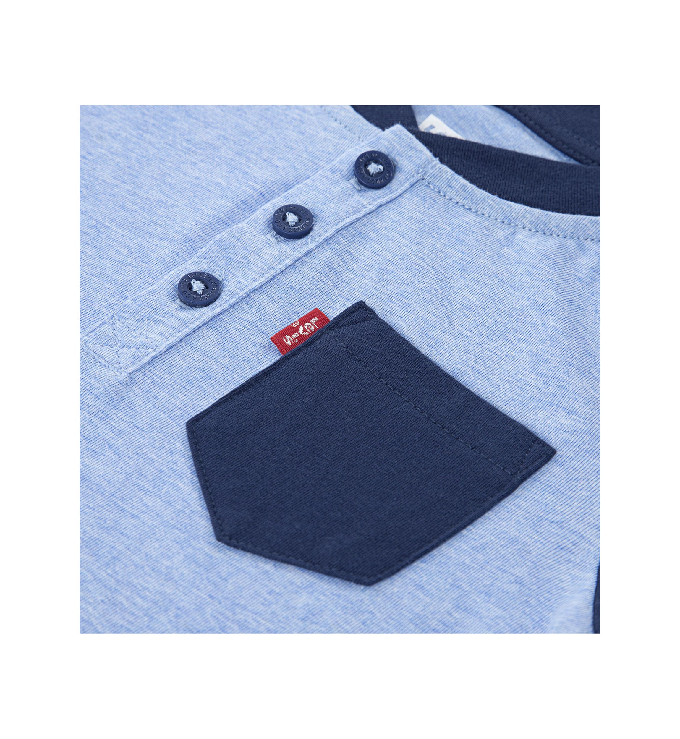 Toddler Boys Raglan Henley Shirt and Shorts Set