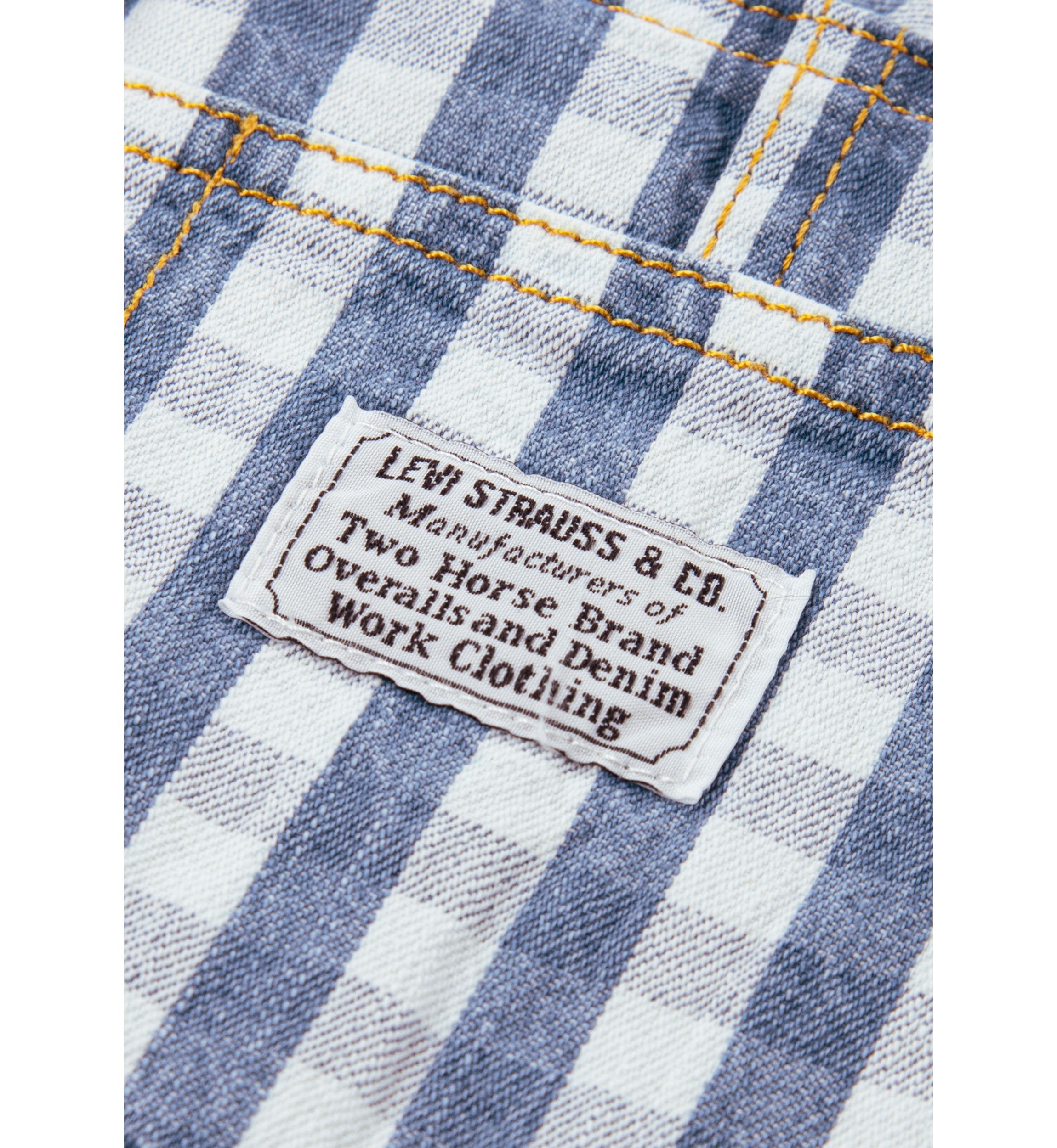 Toddler Boys Gingham Denim Overalls
