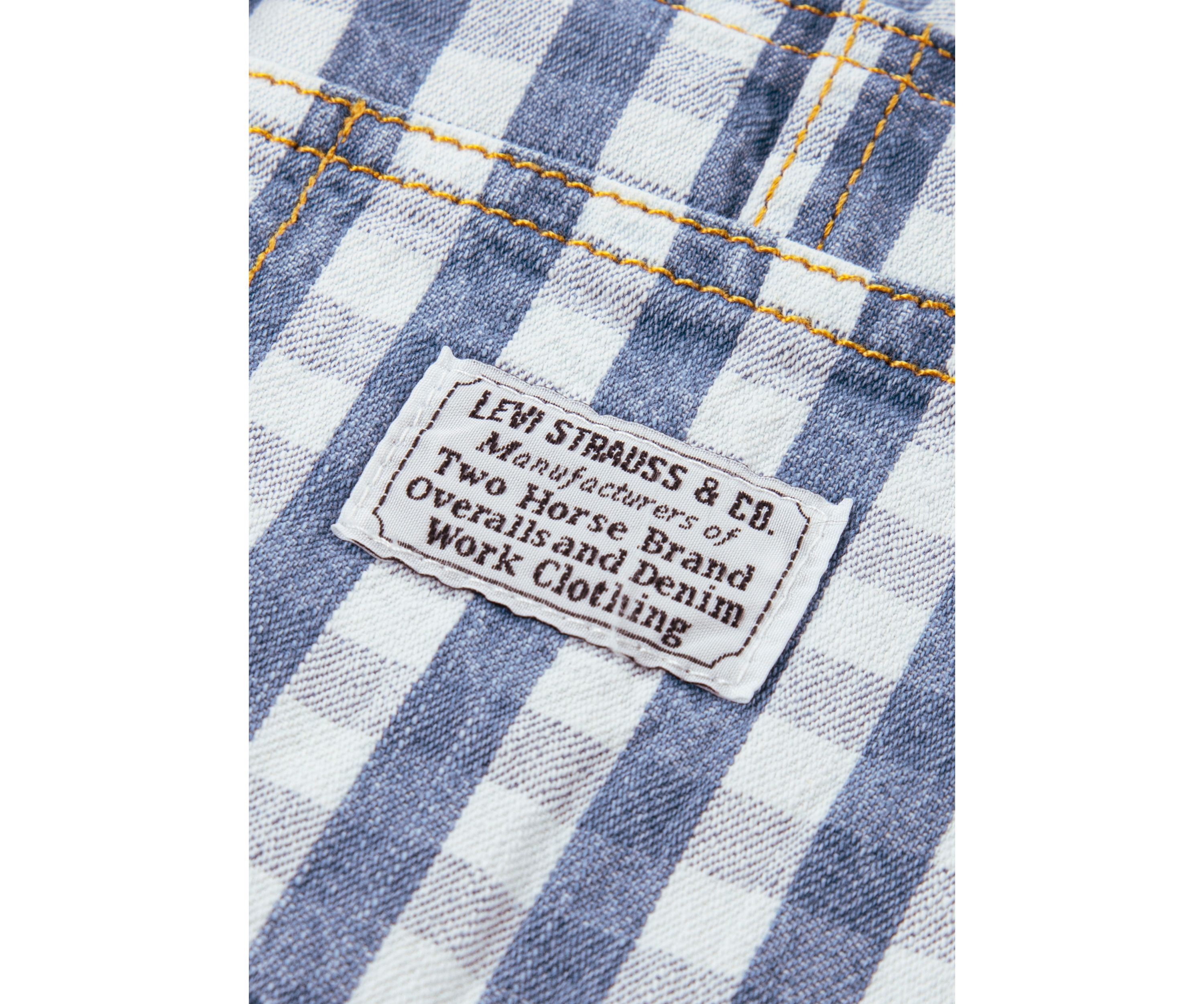 Toddler Boys Gingham Denim Overalls