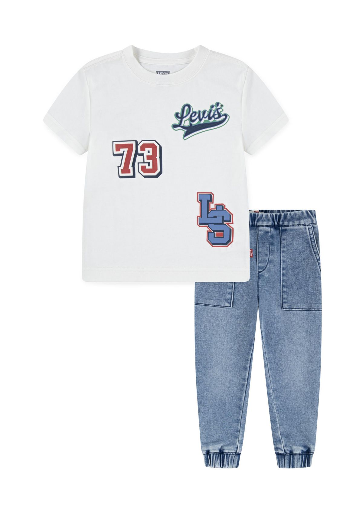 Toddler Boys Varsity Patch T-Shirt and Jogger Pants Set