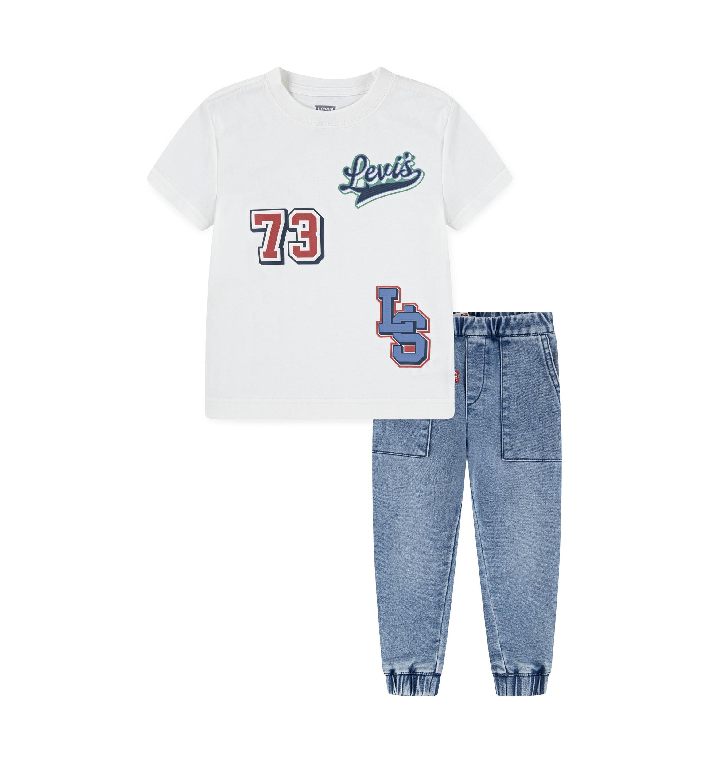 Toddler Boys Varsity Patch T-Shirt and Jogger Pants Set