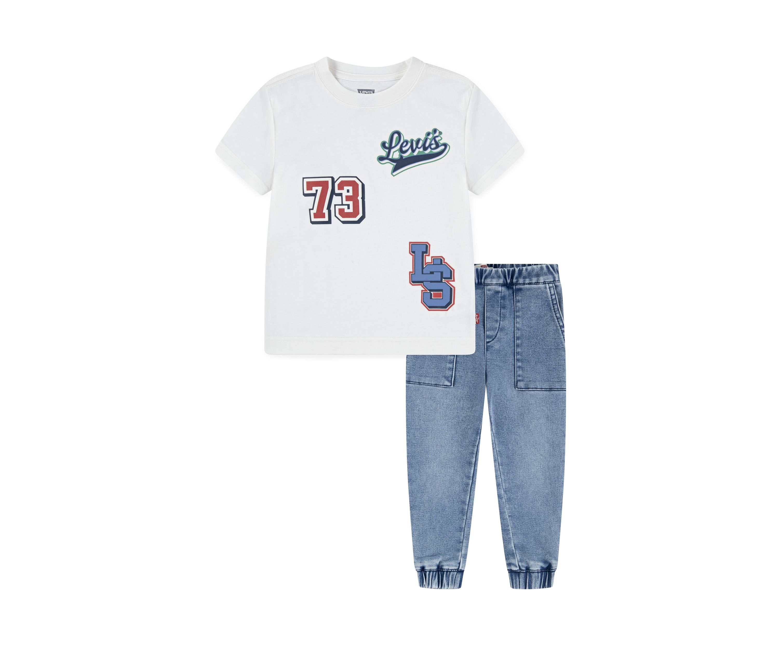 Toddler Boys Varsity Patch T-Shirt and Jogger Pants Set