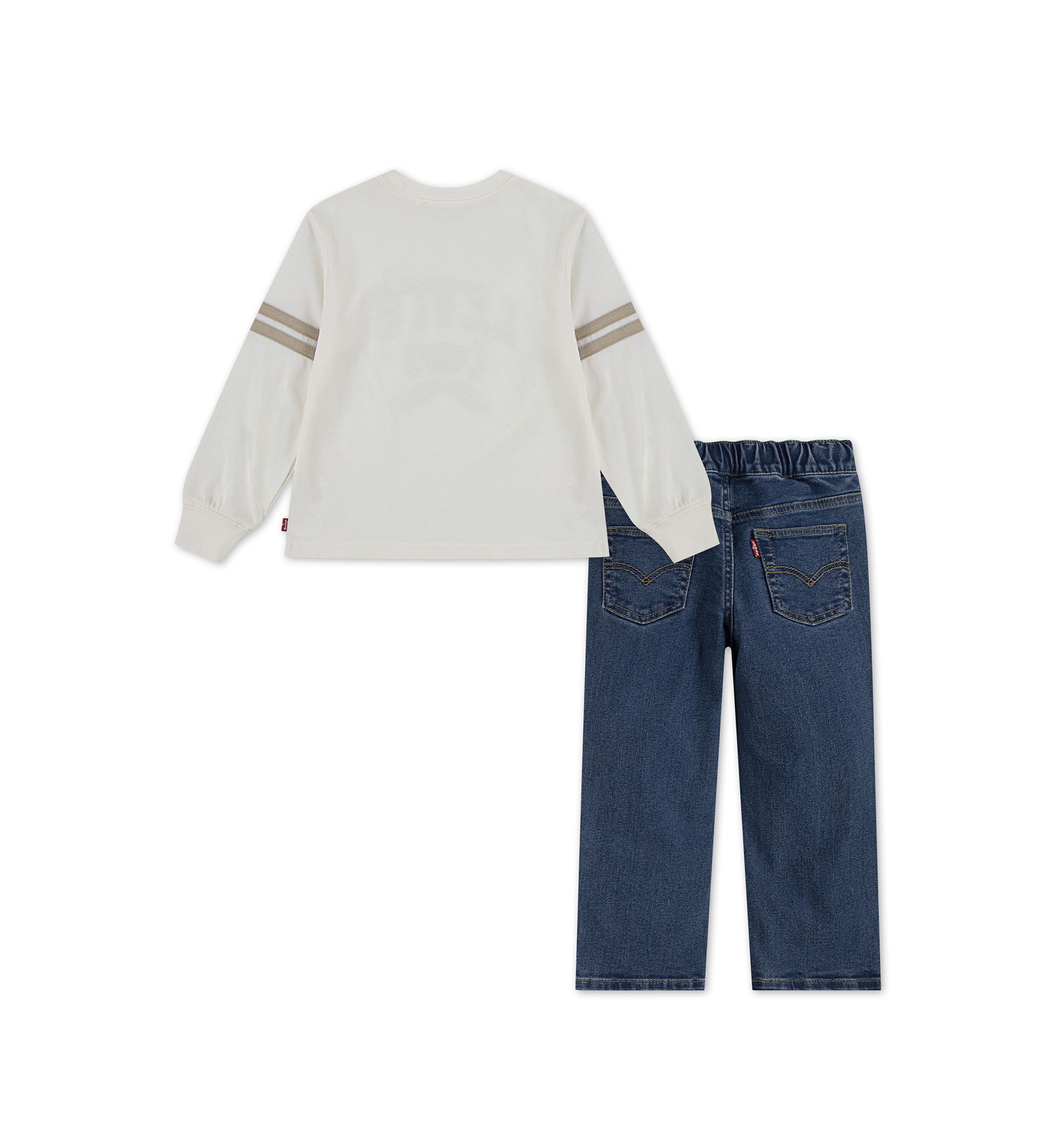 Toddler Boys Football Graphic T-Shirt and Denim Jeans Set