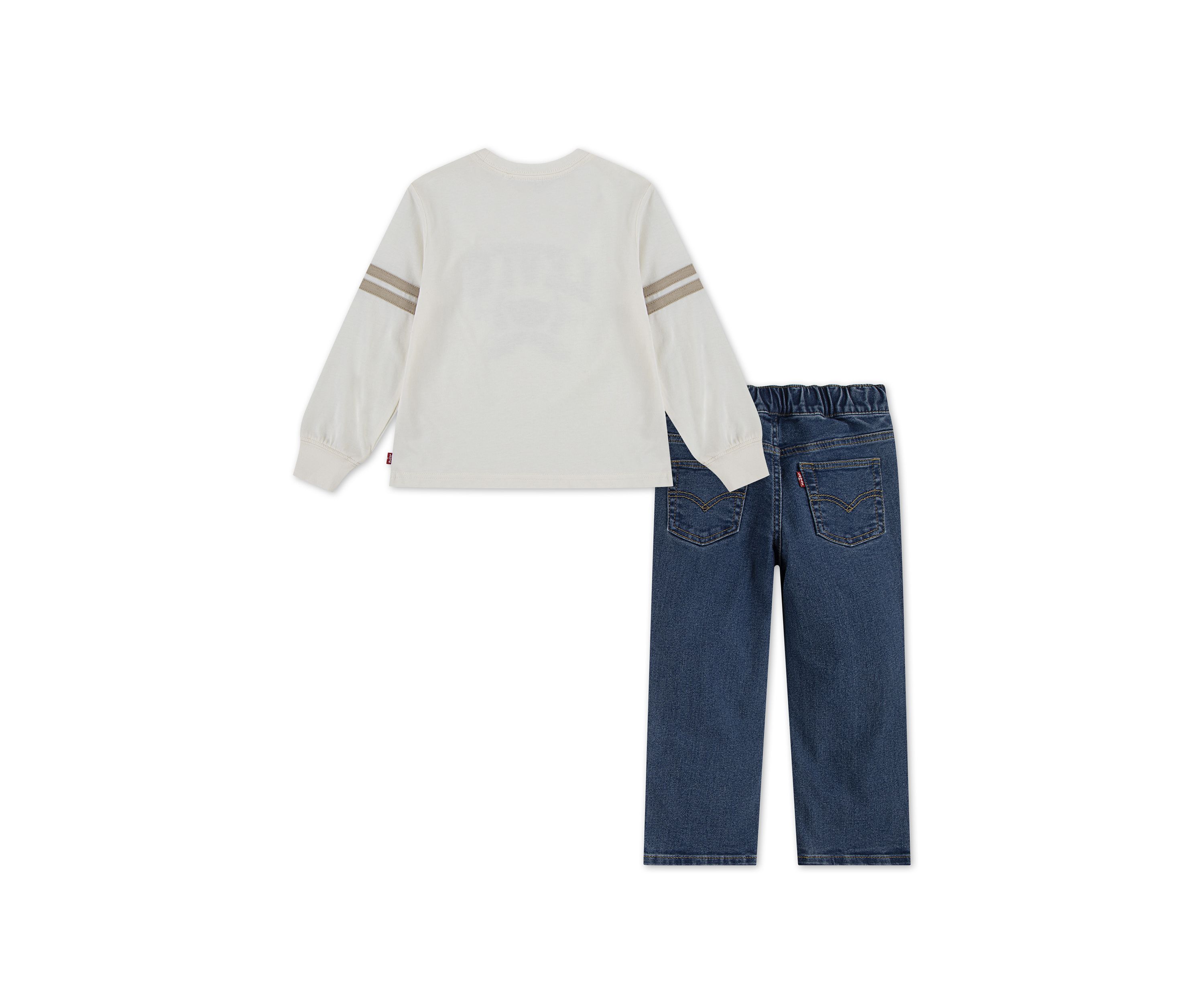 Toddler Boys Football Graphic T-Shirt and Denim Jeans Set