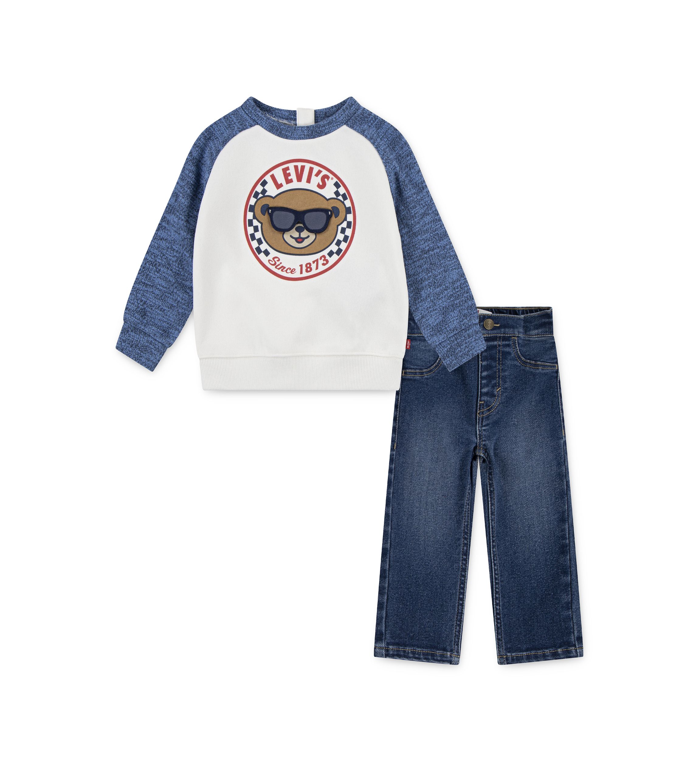 Toddler Boys Moto Denim Set 