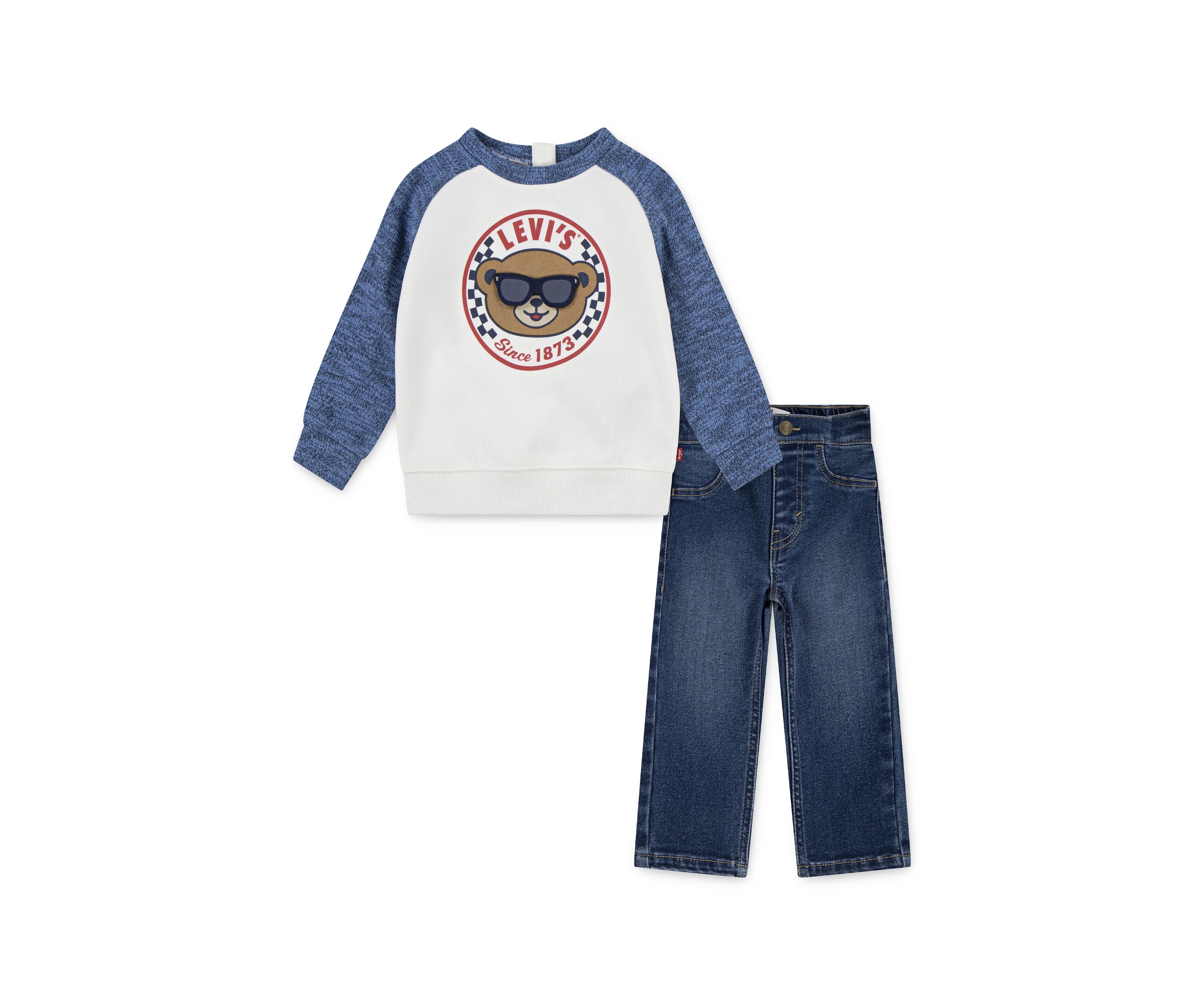Toddler Boys Moto Denim Set 