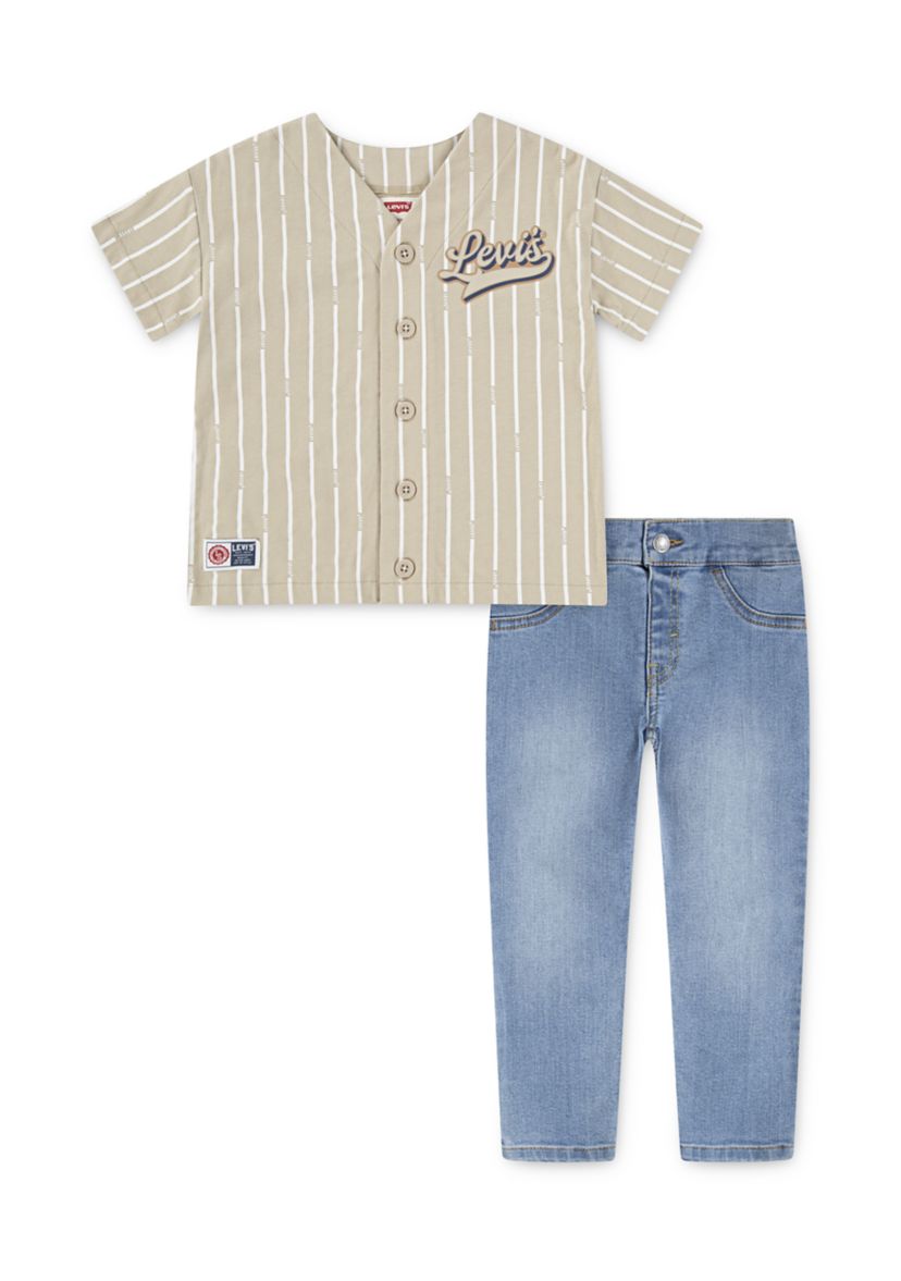 Toddler Boys Baseball T-Shirt and Pants Set
