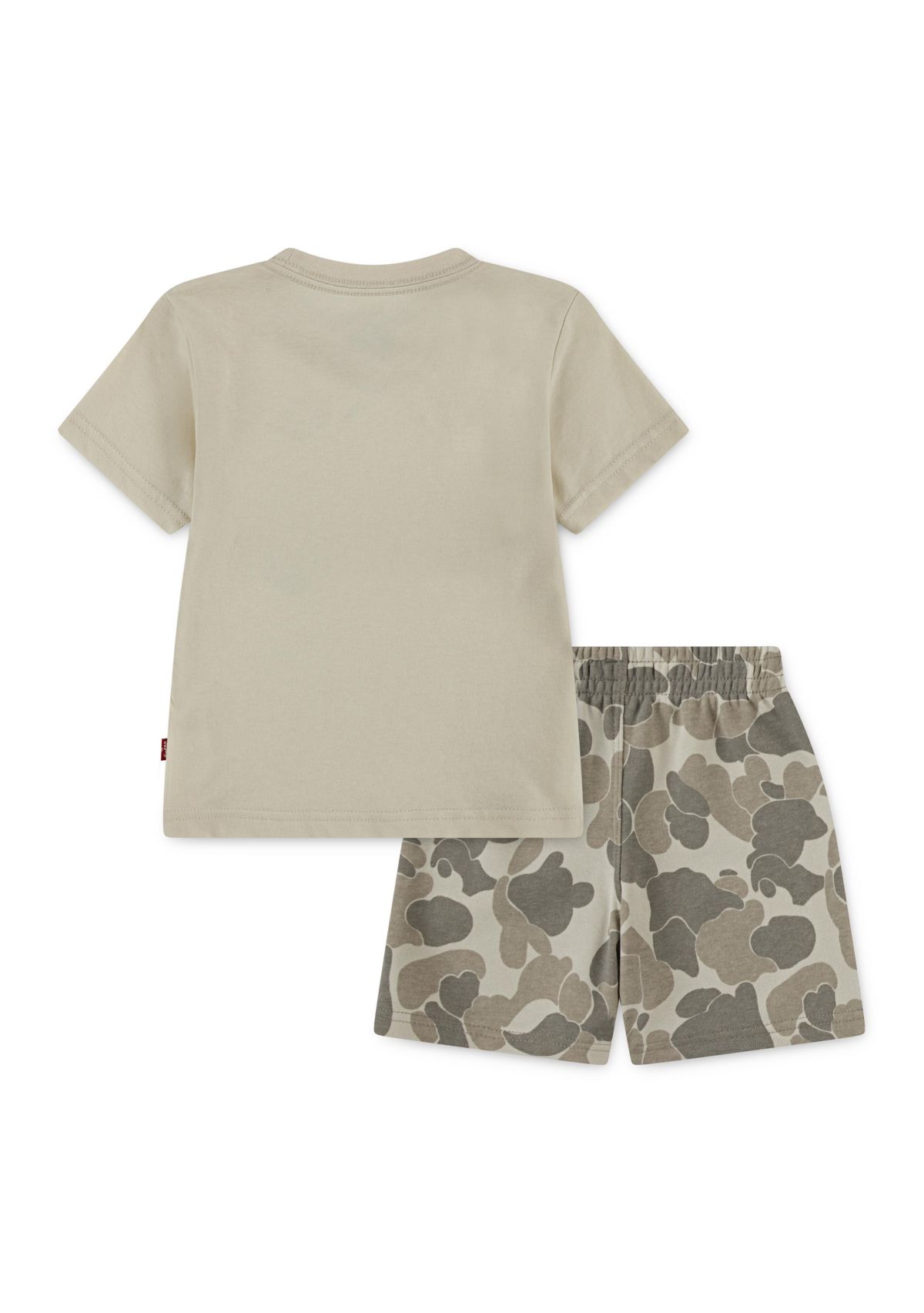 Toddler Boys Graphic T-Shirt and Camo Printed Shorts Set