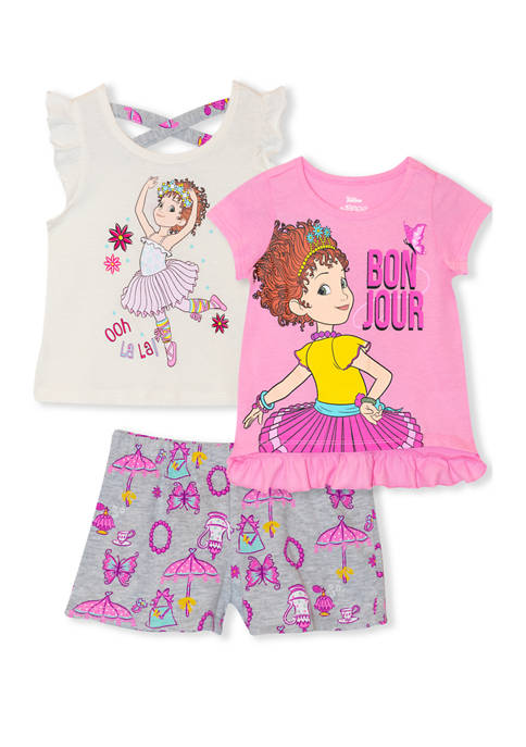 Fancy Nancy Shirt Shorts Outfit Clothes Little Girl Toddler 3PC