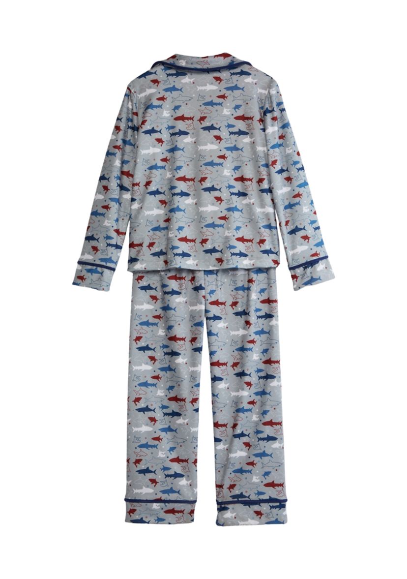Boys 4-7 Shark Pajama Pant and Top Set