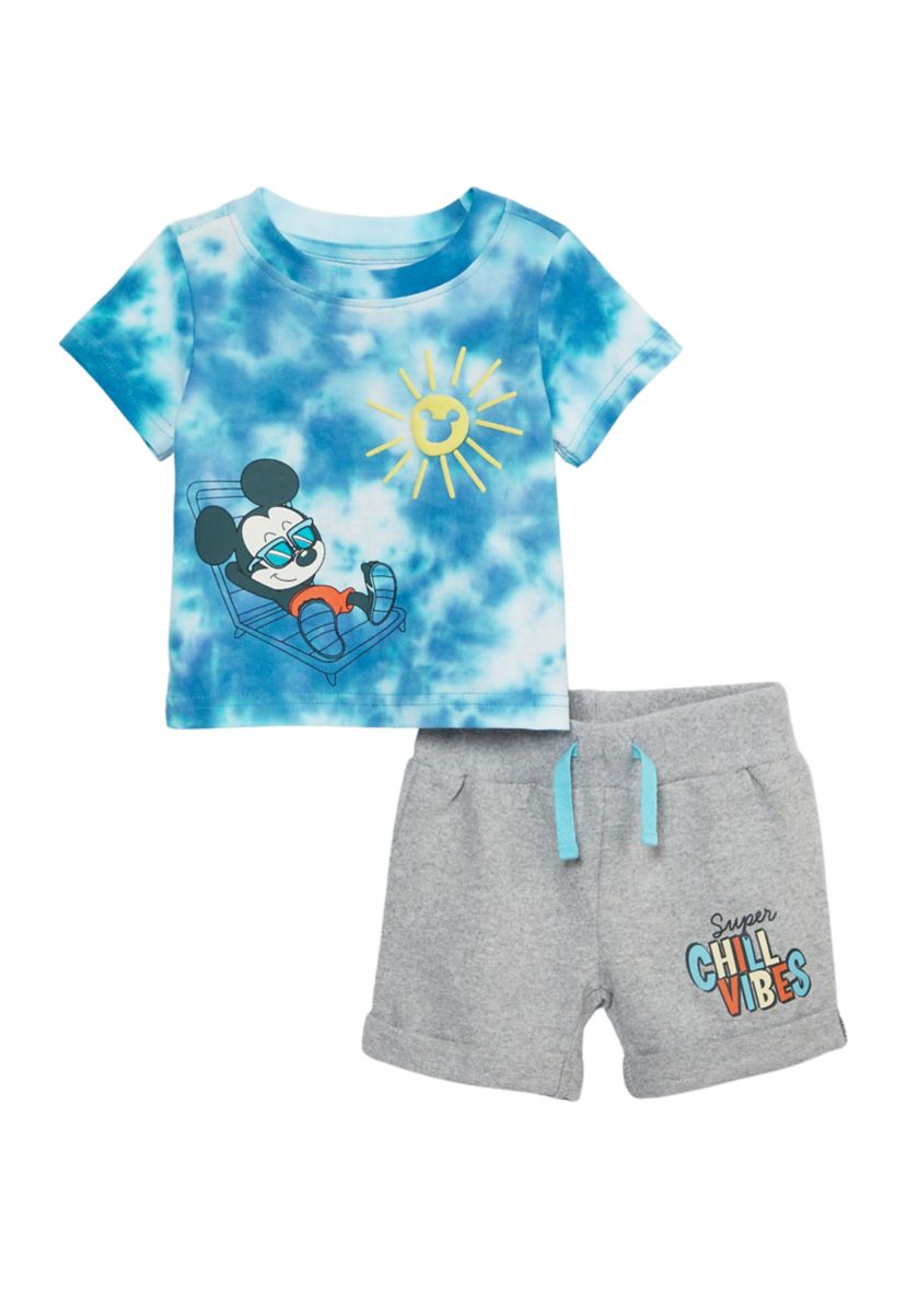 Baby Boys Mickey Chill Vibes T-Shirt and Shorts Set 