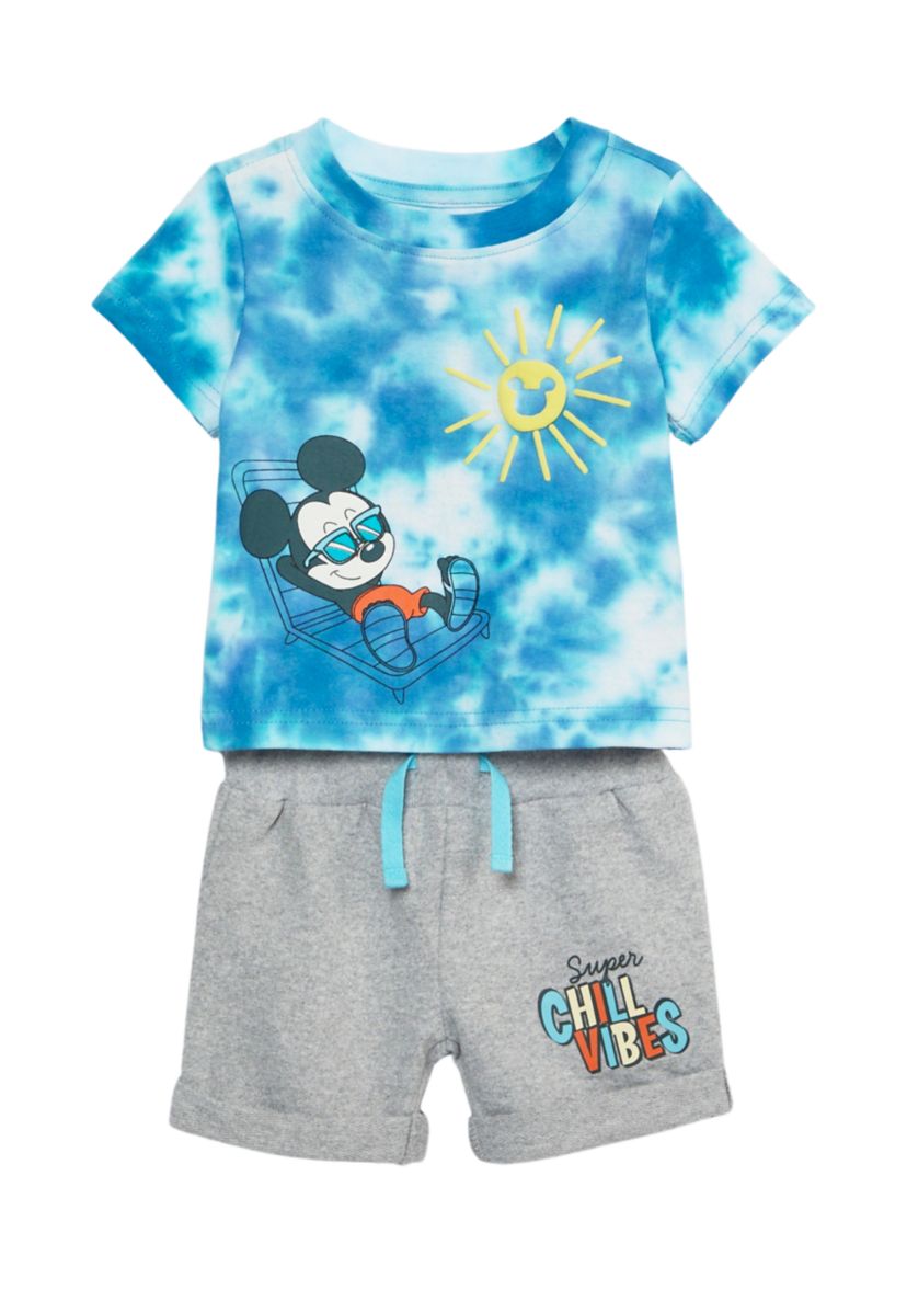 Baby Boys Mickey Chill Vibes T-Shirt and Shorts Set 