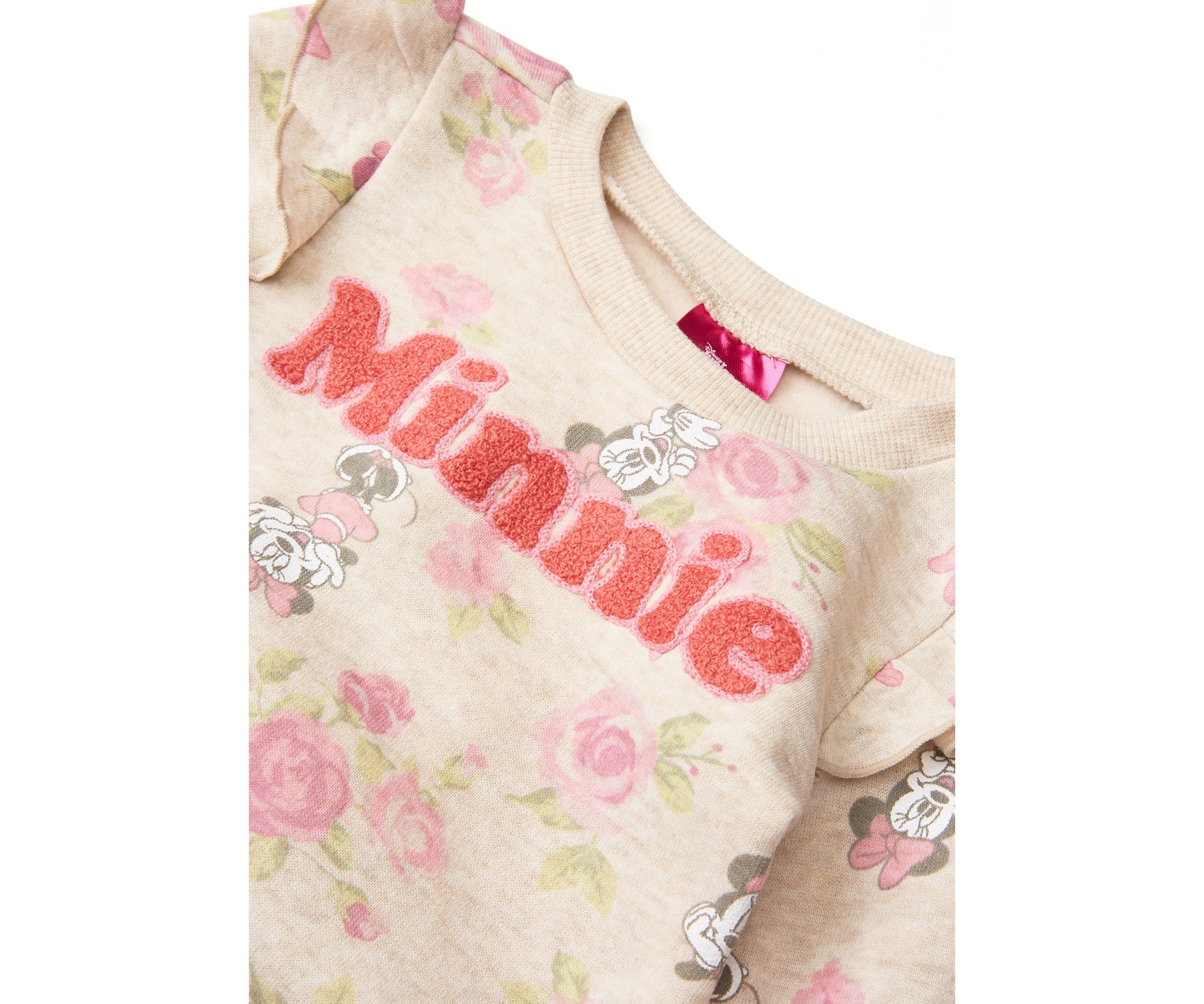 Baby Girls Minnie Mouse Graphic Sweatshirt and Printed Sweatpants Set