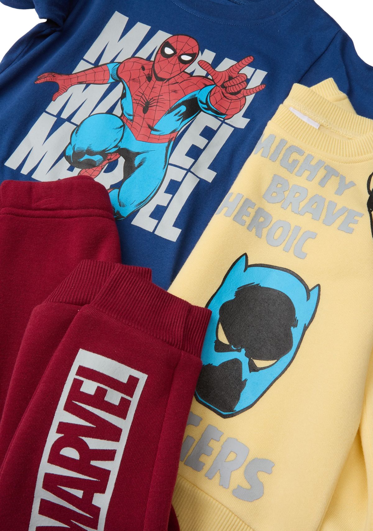 Toddler Boys Marvel Three Piece Graphic T-Shirt and Joggers Set