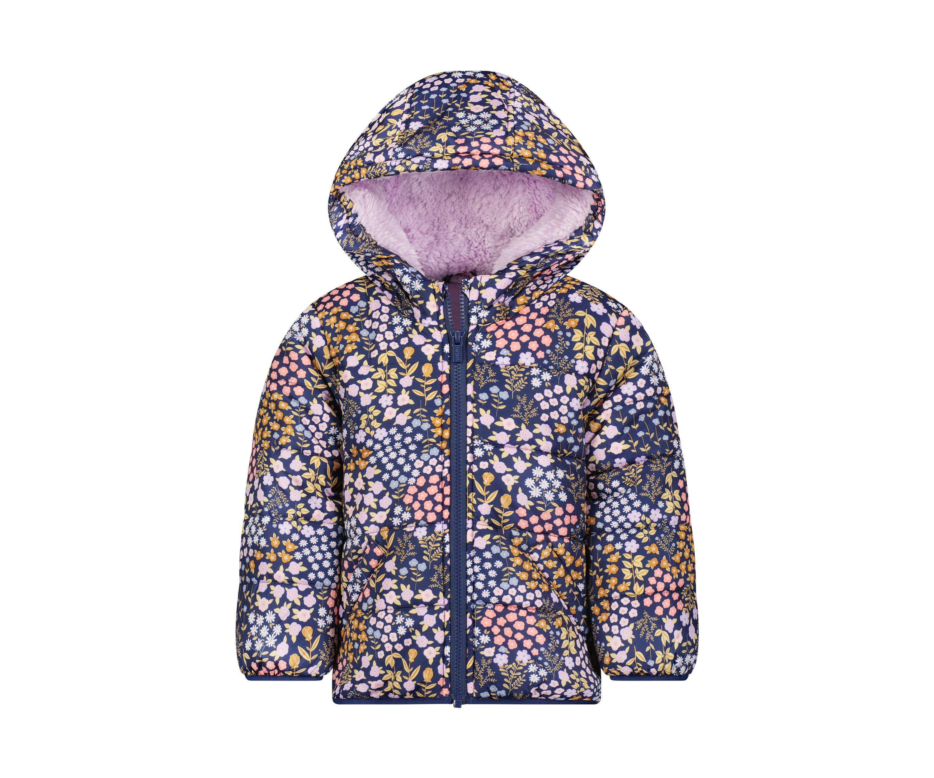 Toddler Girls Printed Puffer Jacket