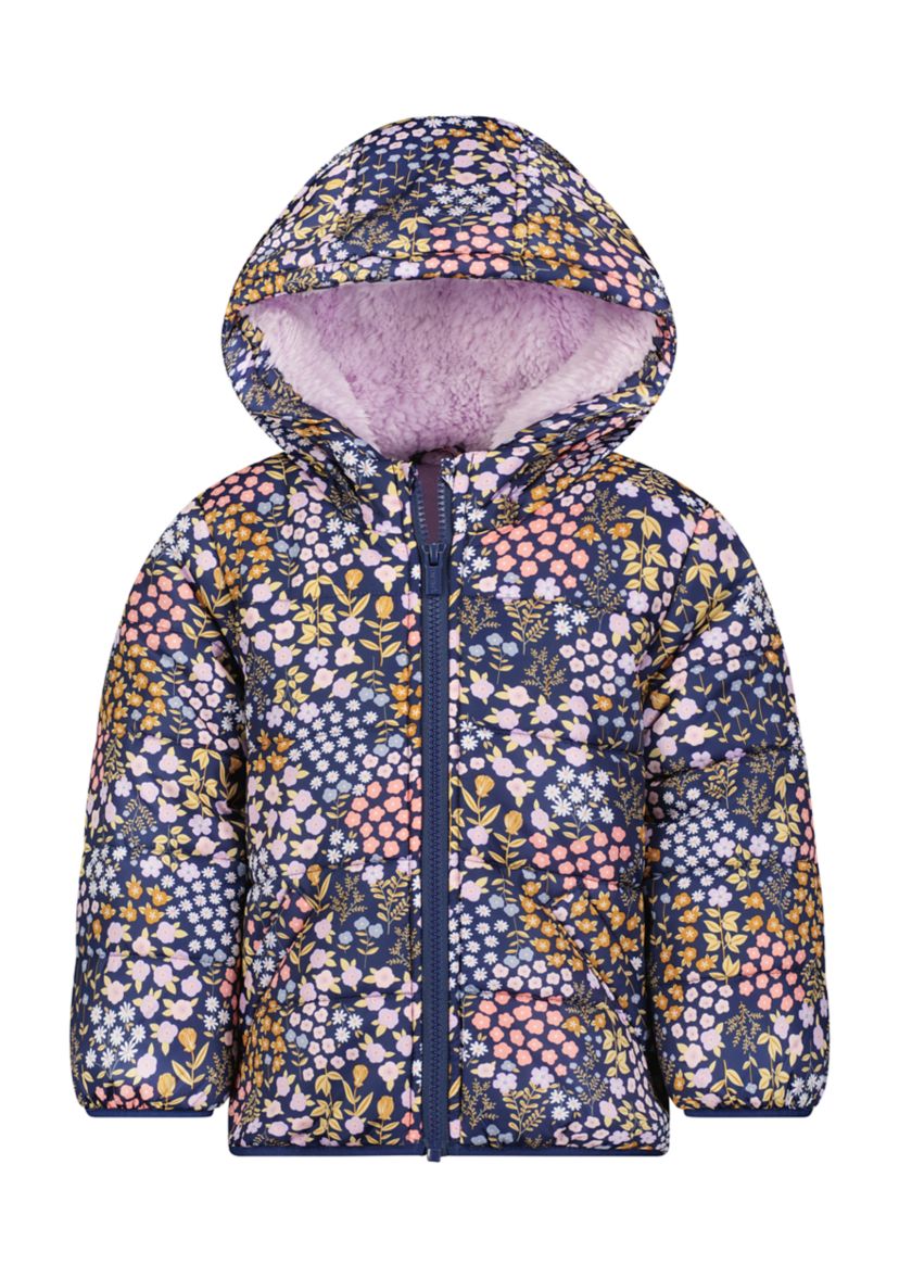 Toddler Girls Printed Puffer Jacket