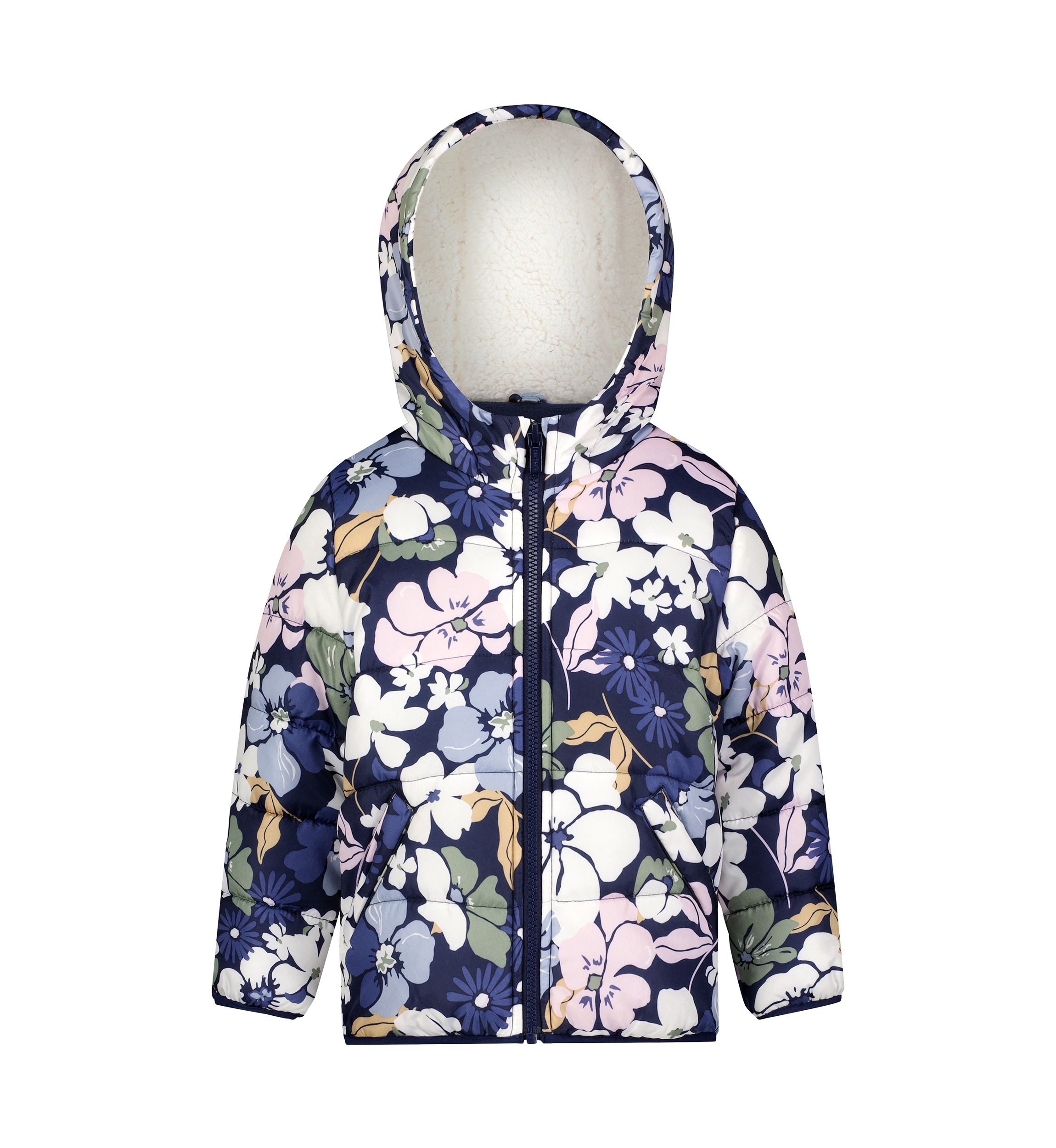 Baby Girls Printed Puffer Jacket