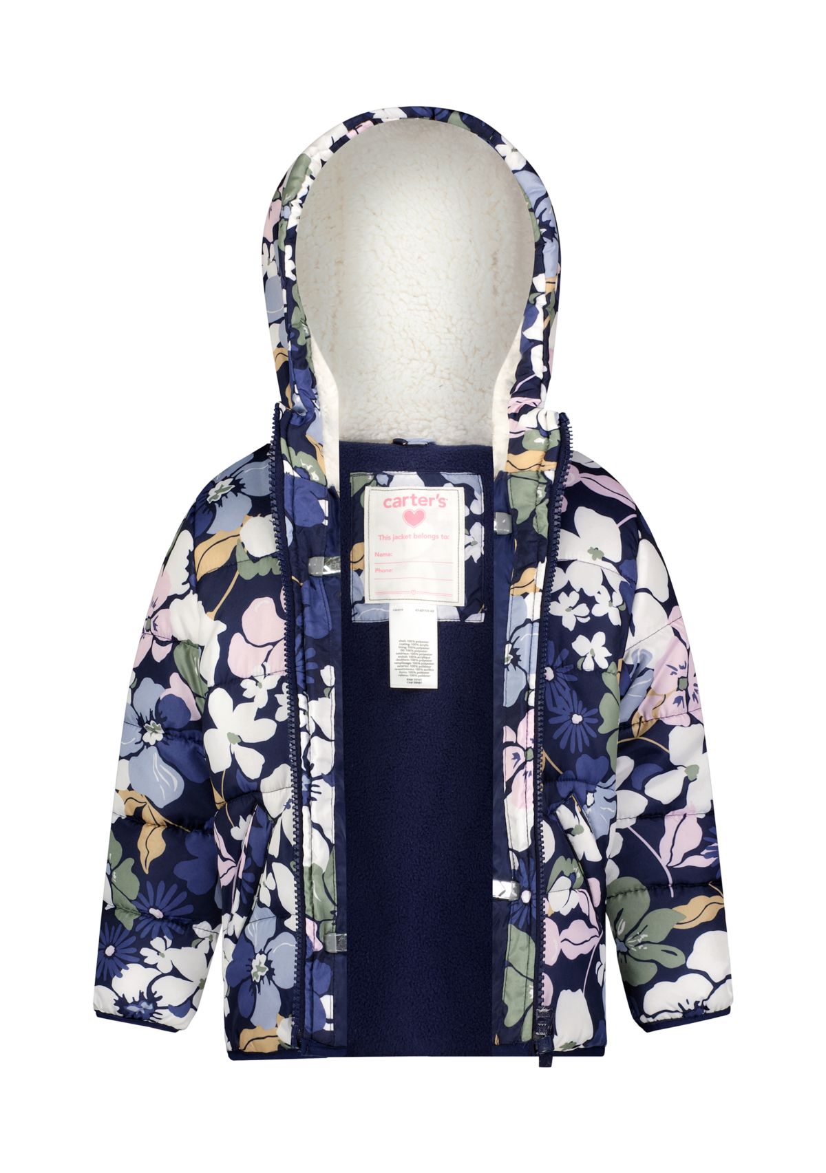 Baby Girls Printed Puffer Jacket