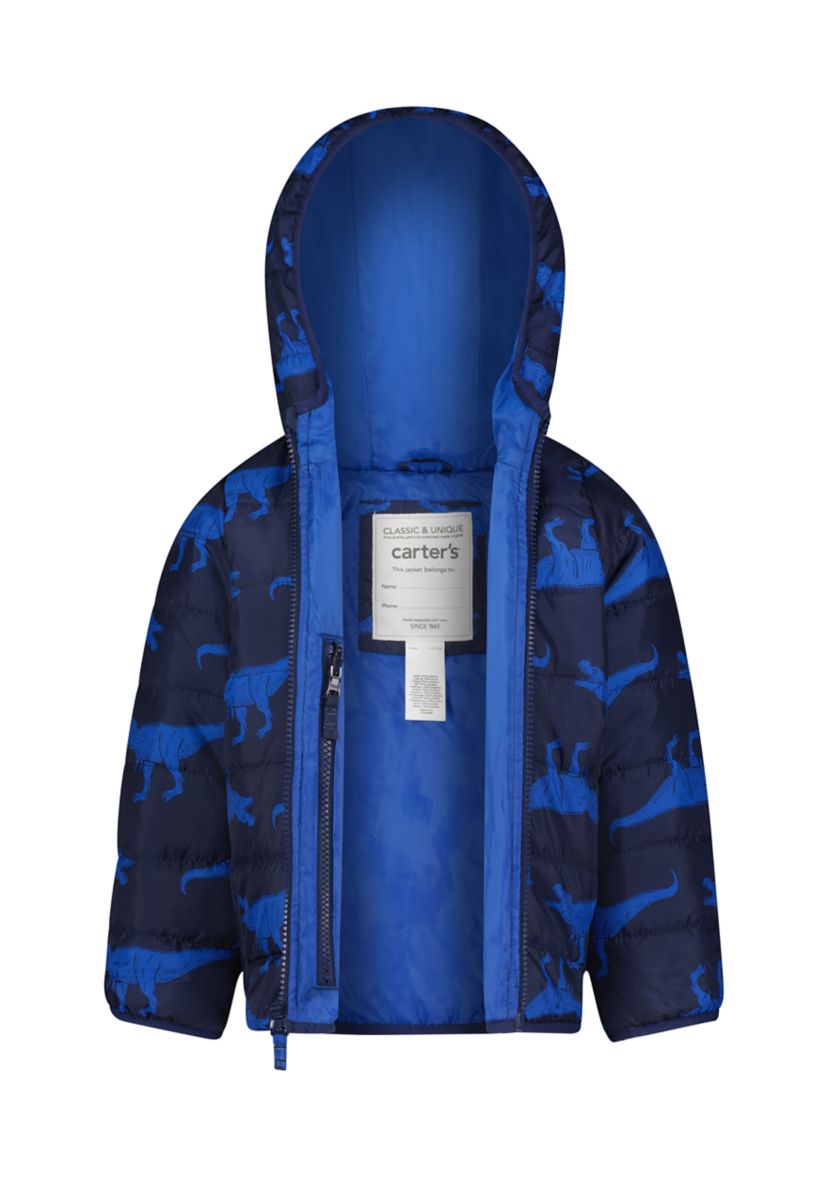 Carters® Dino Print Packable Puffer Jacket