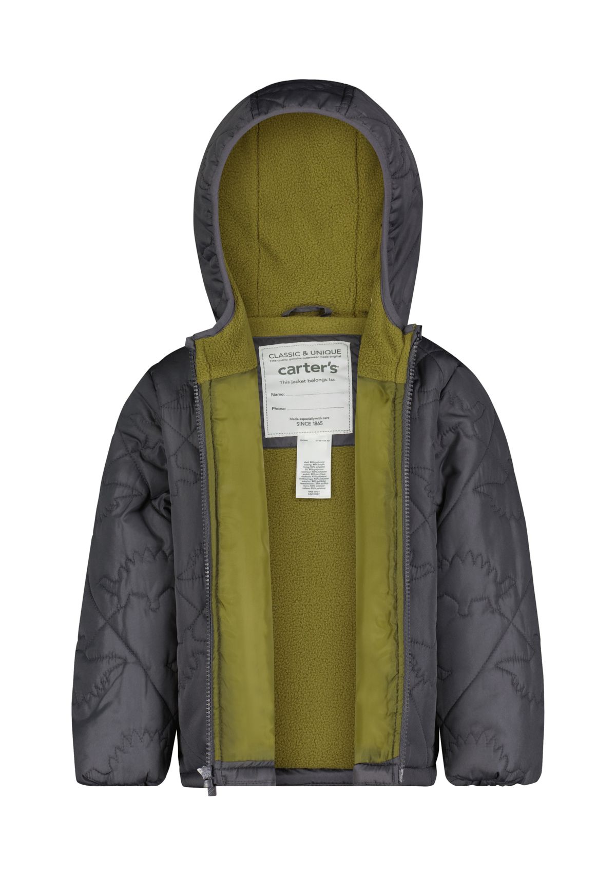 Baby Boys Dinosaur Quilt Puffer Jacket