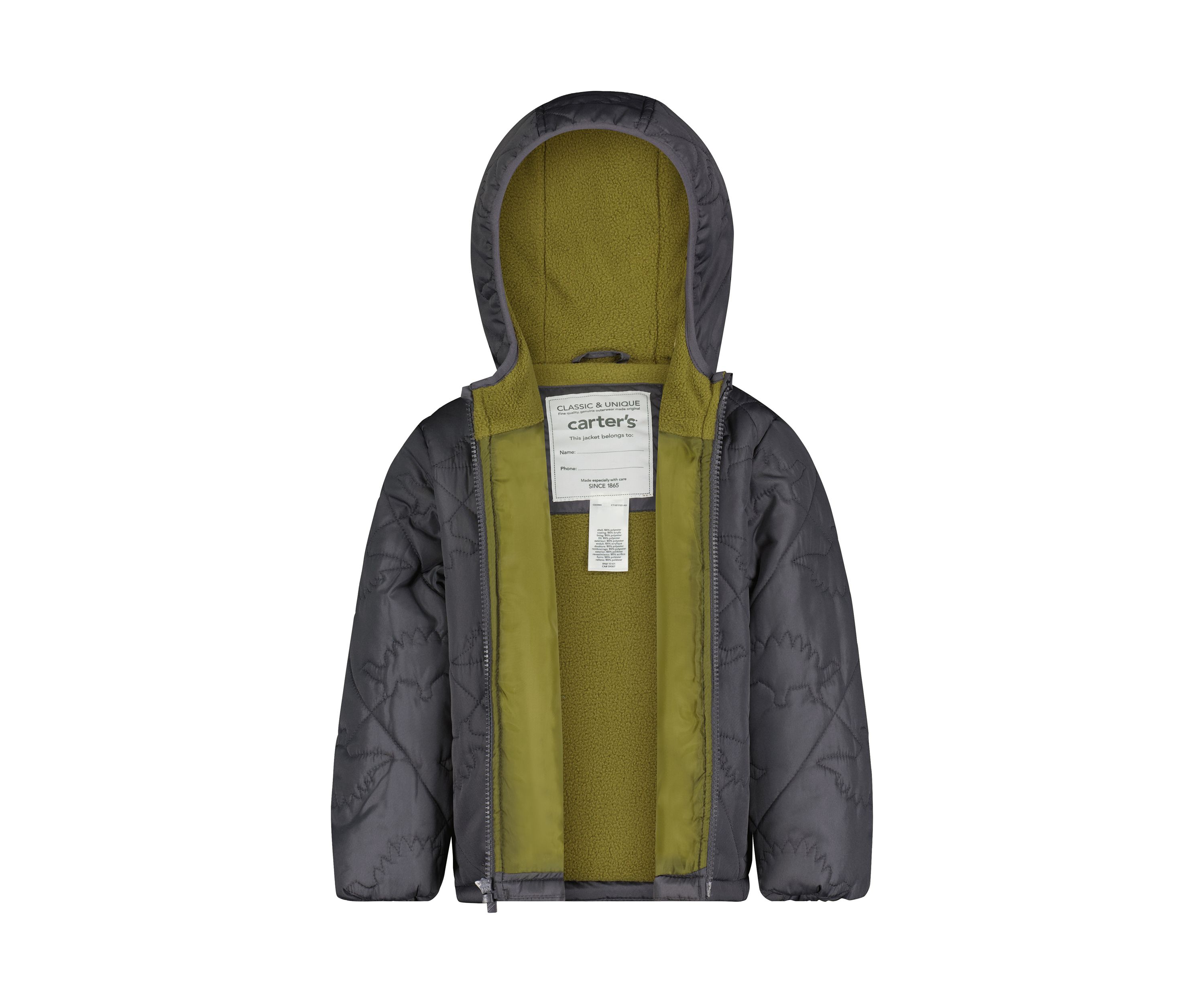 Baby Boys Dinosaur Quilt Puffer Jacket