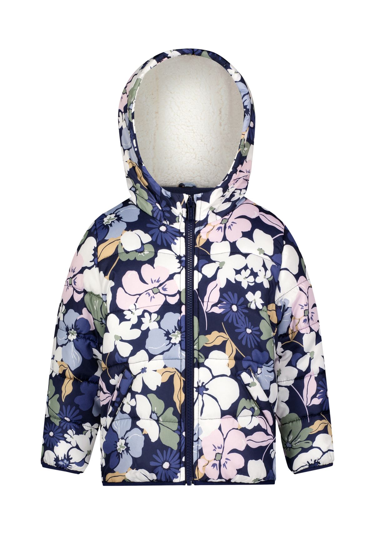 Toddler Girls Printed Puffer Jacket
