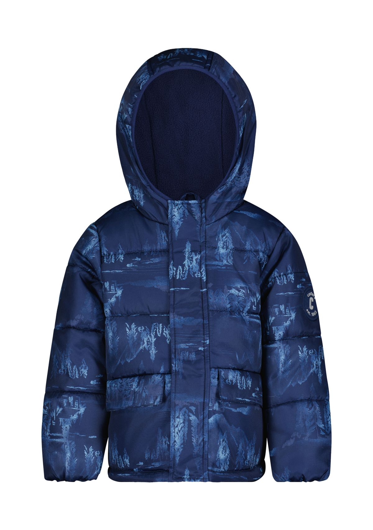Toddler Boys Printed Puffer Jacket