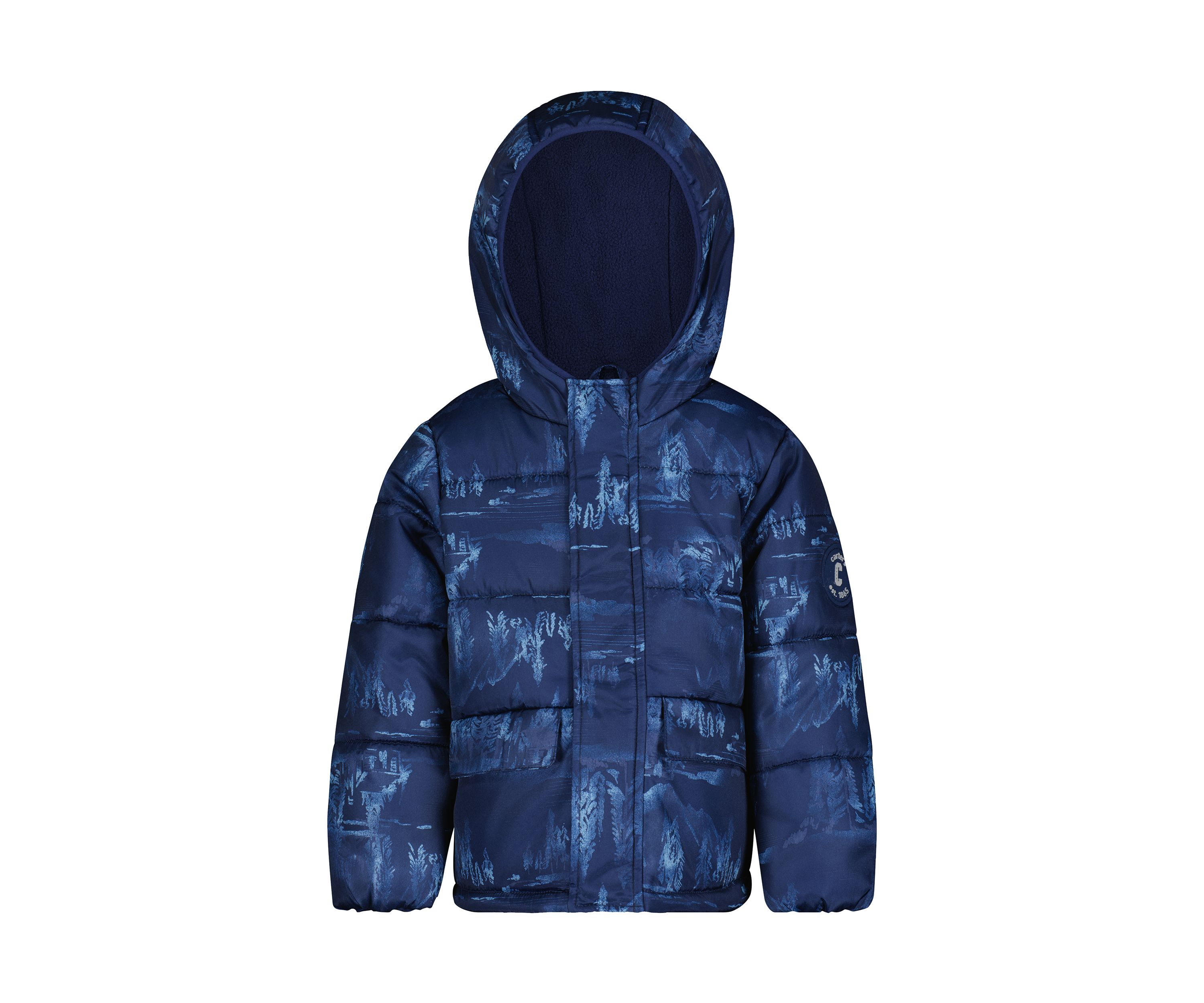 Toddler Boys Printed Puffer Jacket