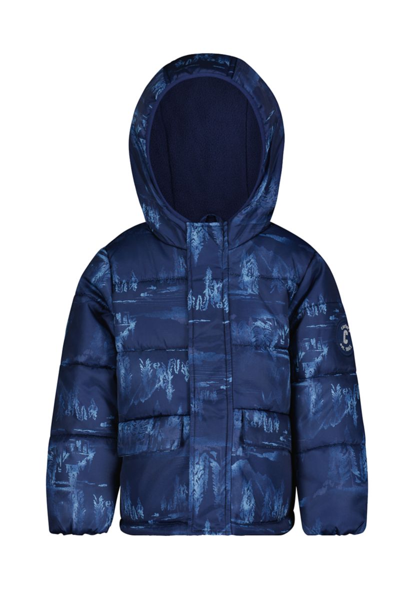 Toddler Boys Printed Puffer Jacket