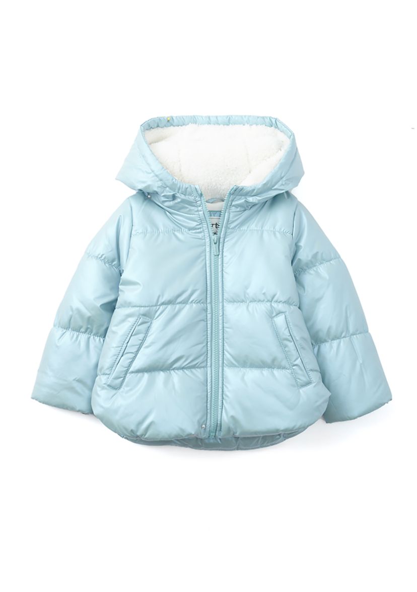 Toddler Girls Iridescent Puffer Jacket