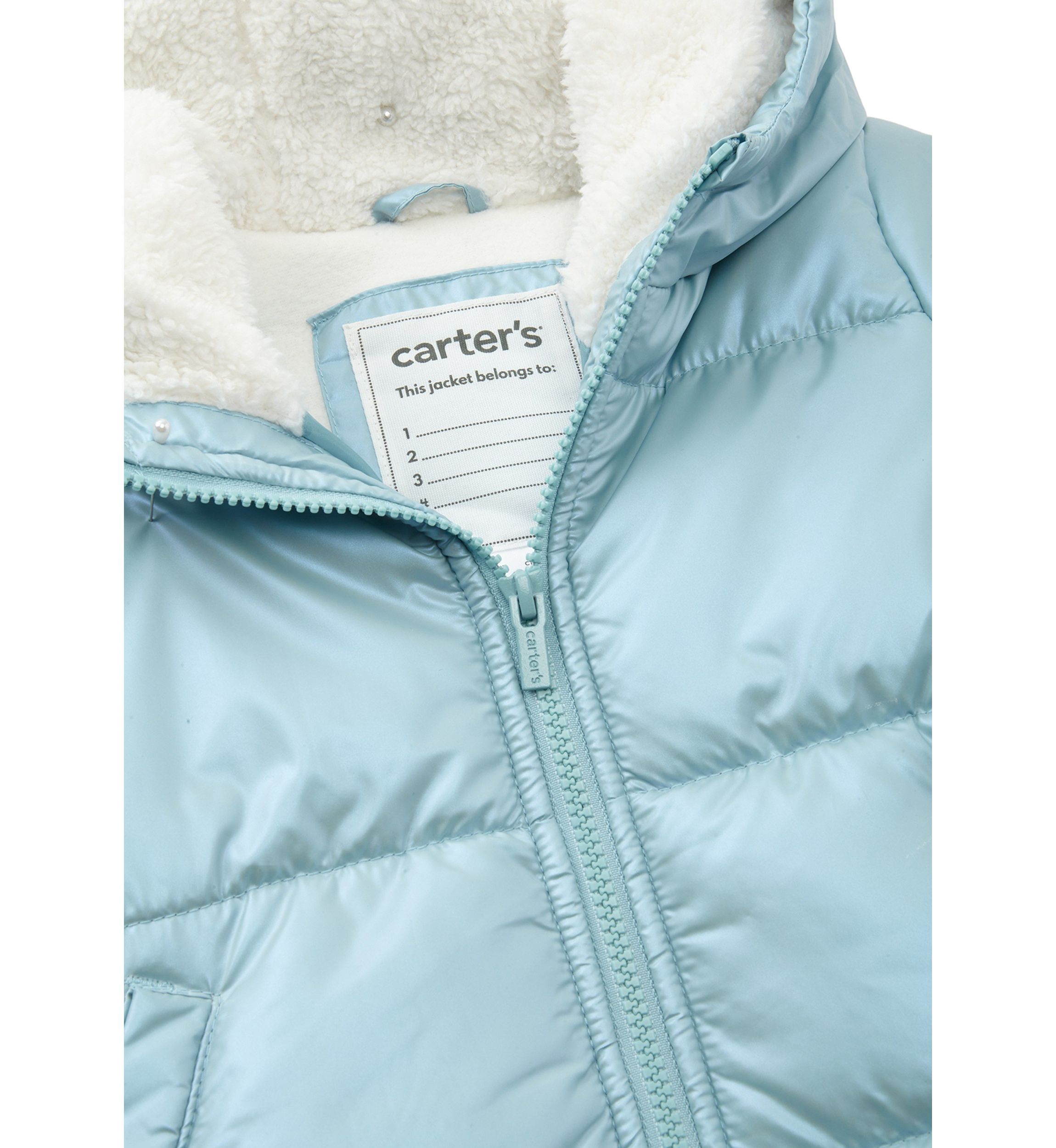 Toddler Girls Iridescent Puffer Jacket