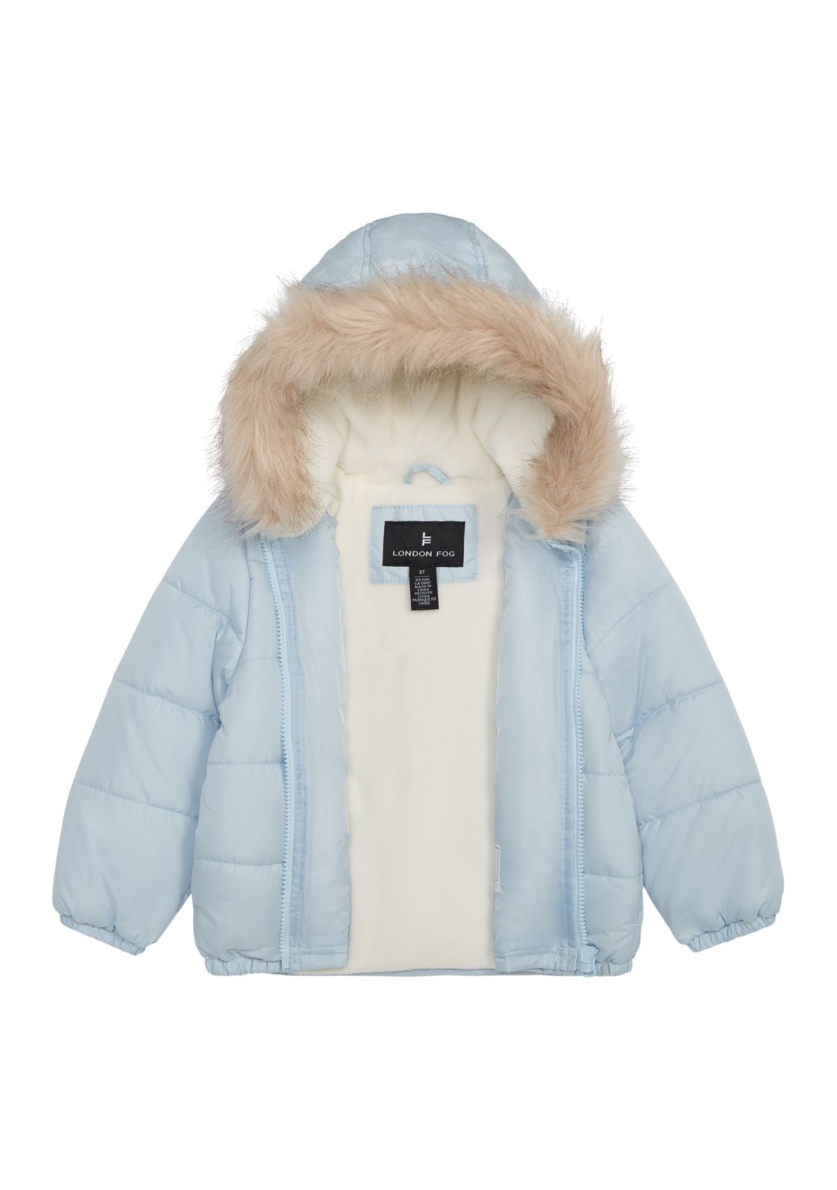 Toddlers Girls Hoodie Puffer Jacket