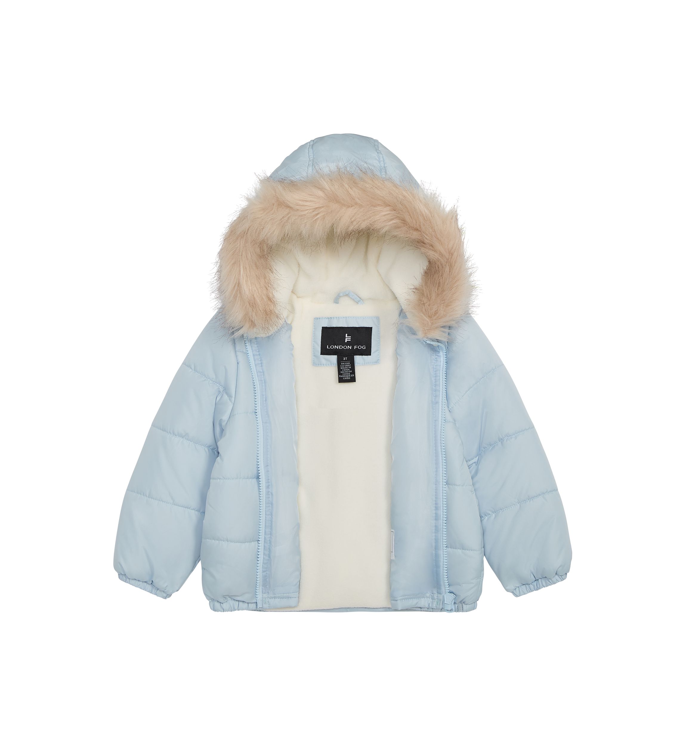 Toddlers Girls Hoodie Puffer Jacket