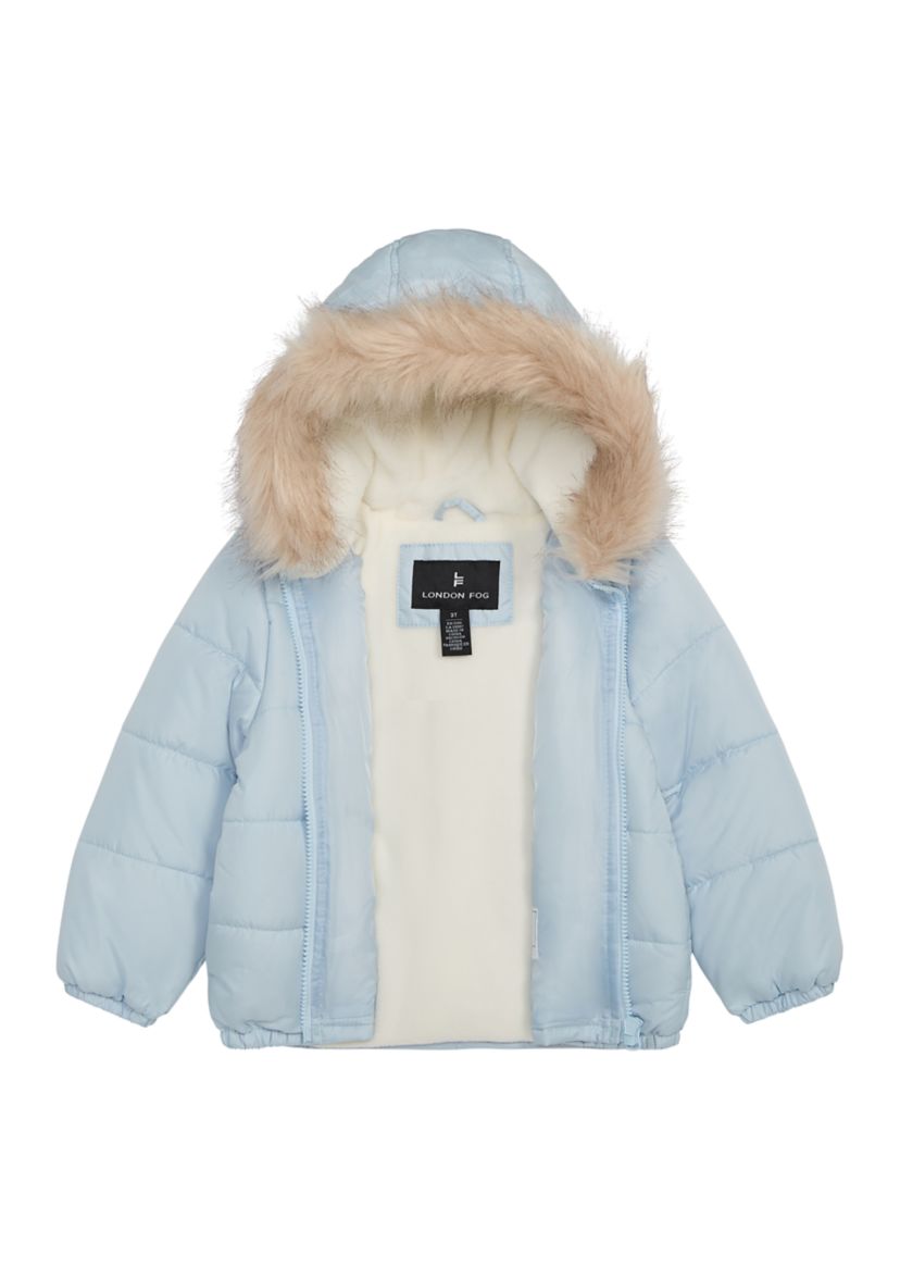 Toddlers Girls Hoodie Puffer Jacket