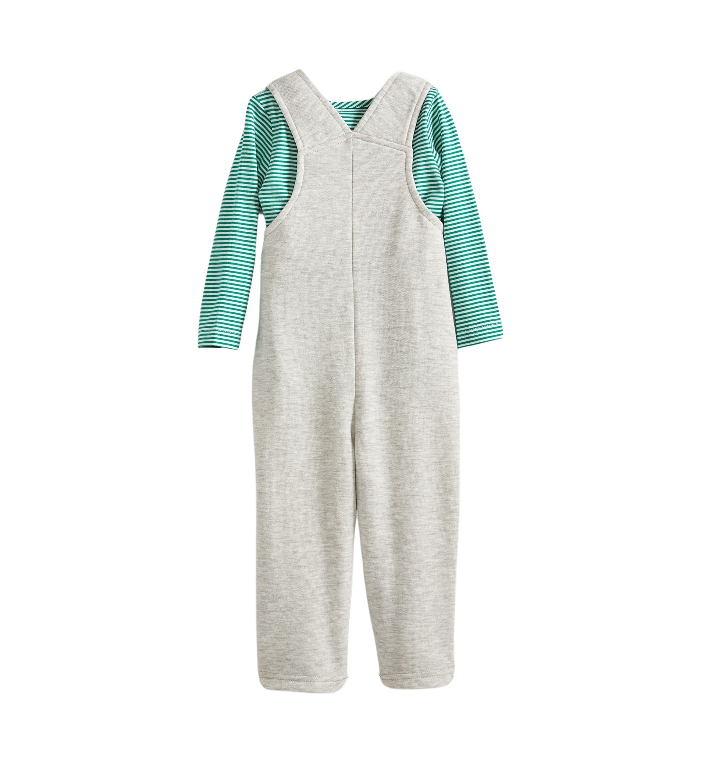 Baby Boys Christmas Appliqué Overall Set