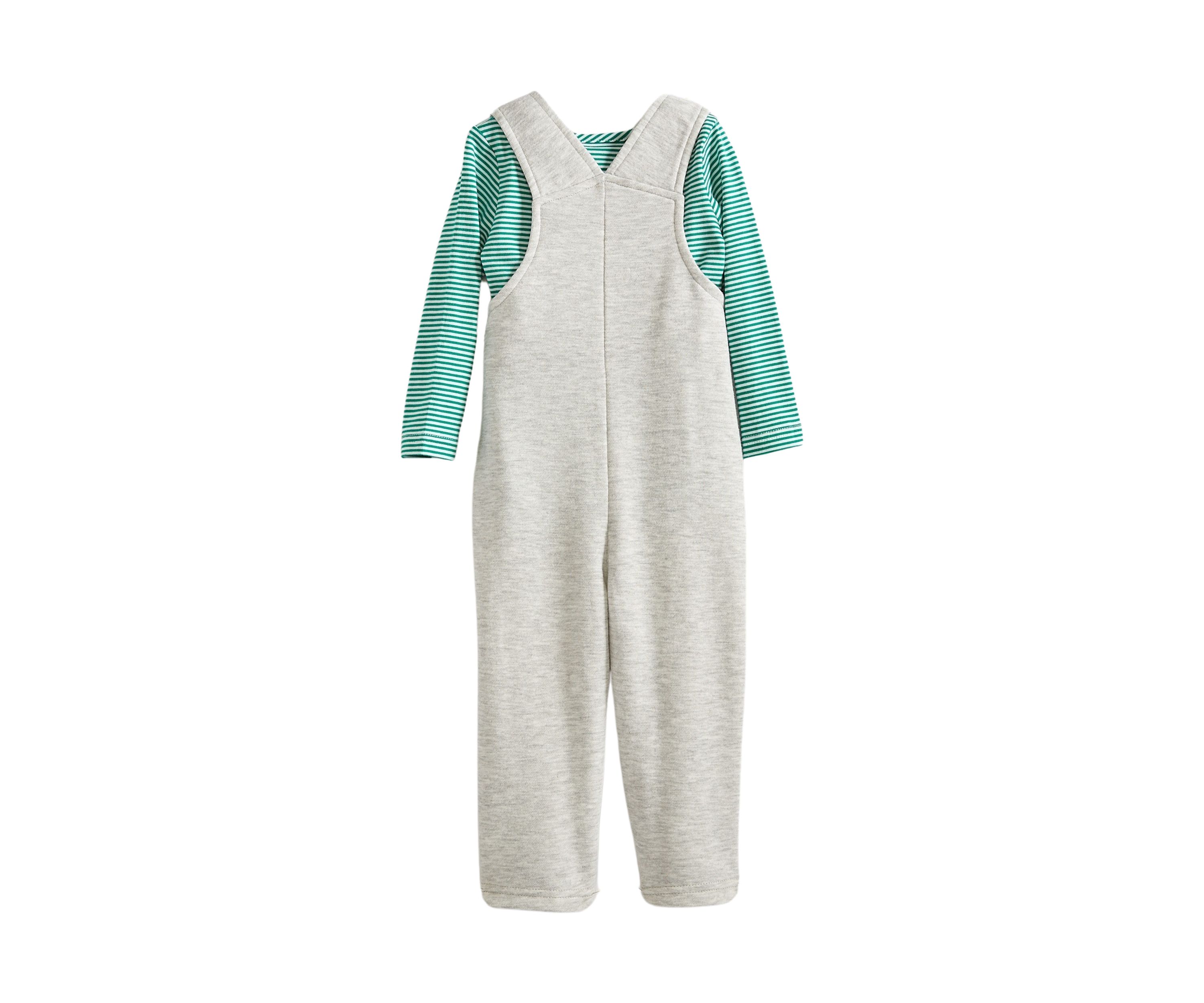 Baby Boys Christmas Appliqué Overall Set