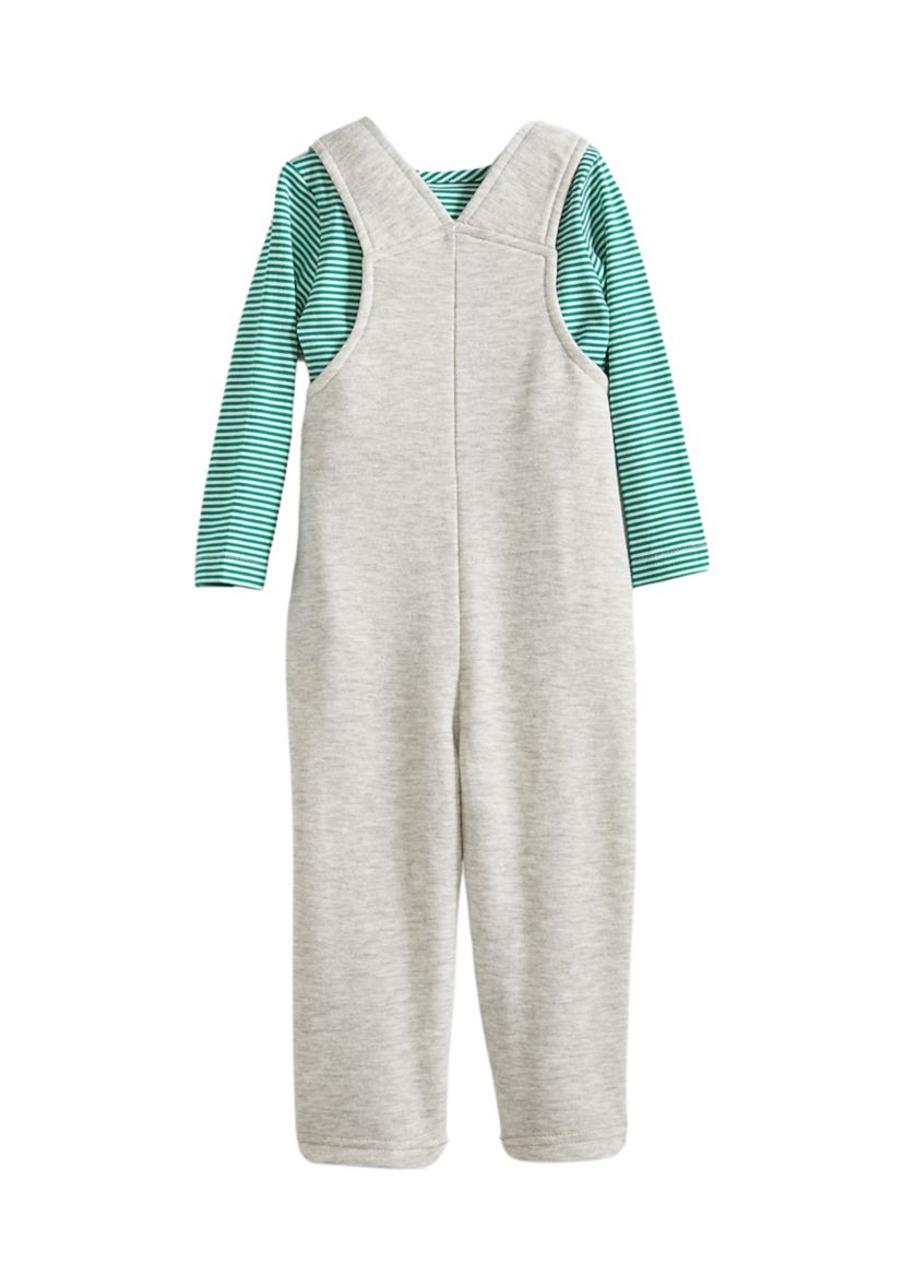 Baby Boys Christmas Appliqué Overall Set