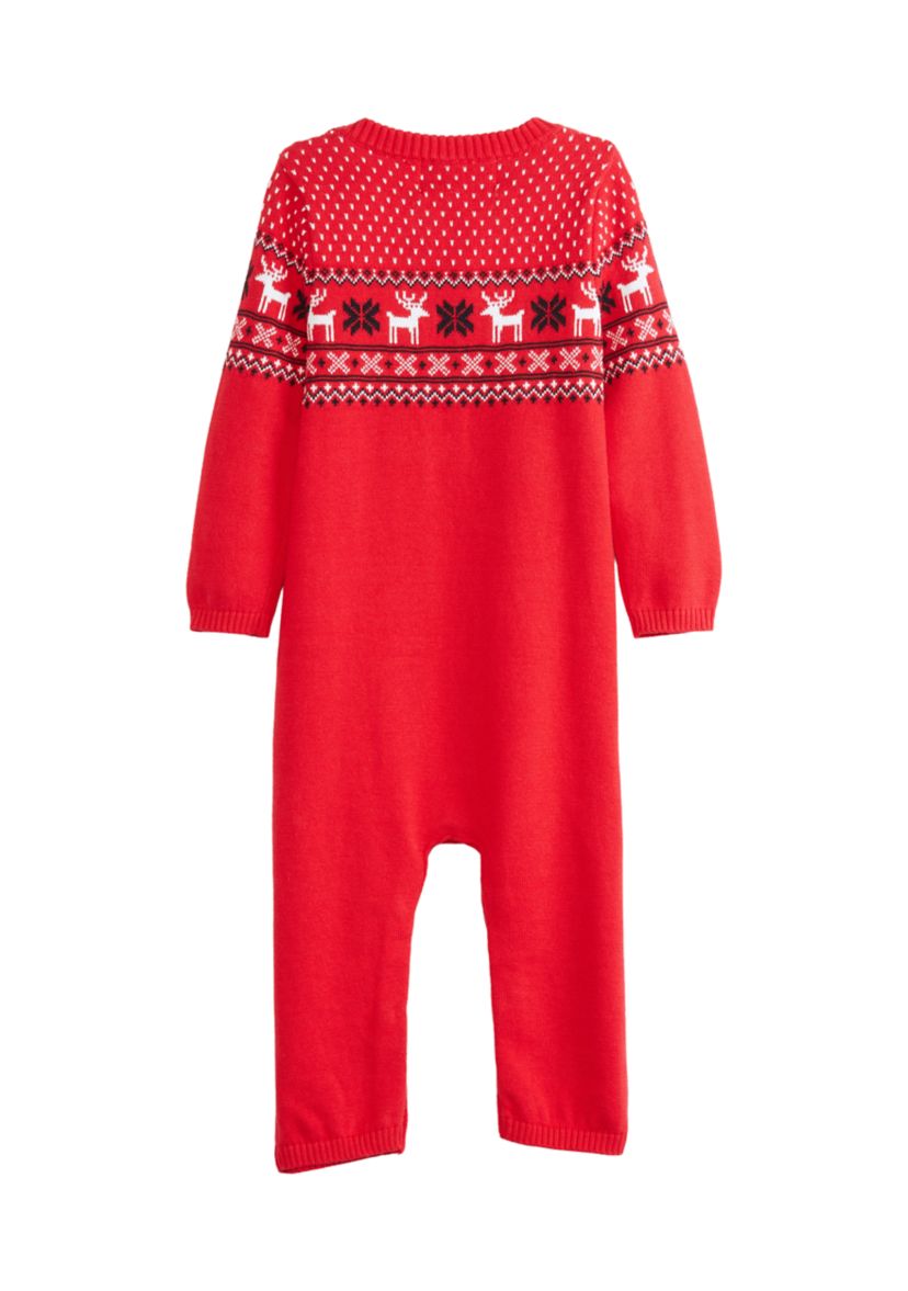 Baby Boys Holiday Truck One Piece Sweater