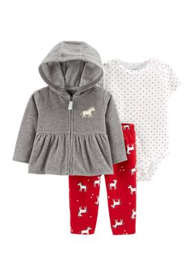 Carter's® Baby Girls 3 Piece Holiday Unicorn Jacket Set | Belk