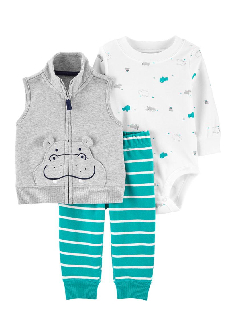 Baby Boys Printed Vest Set