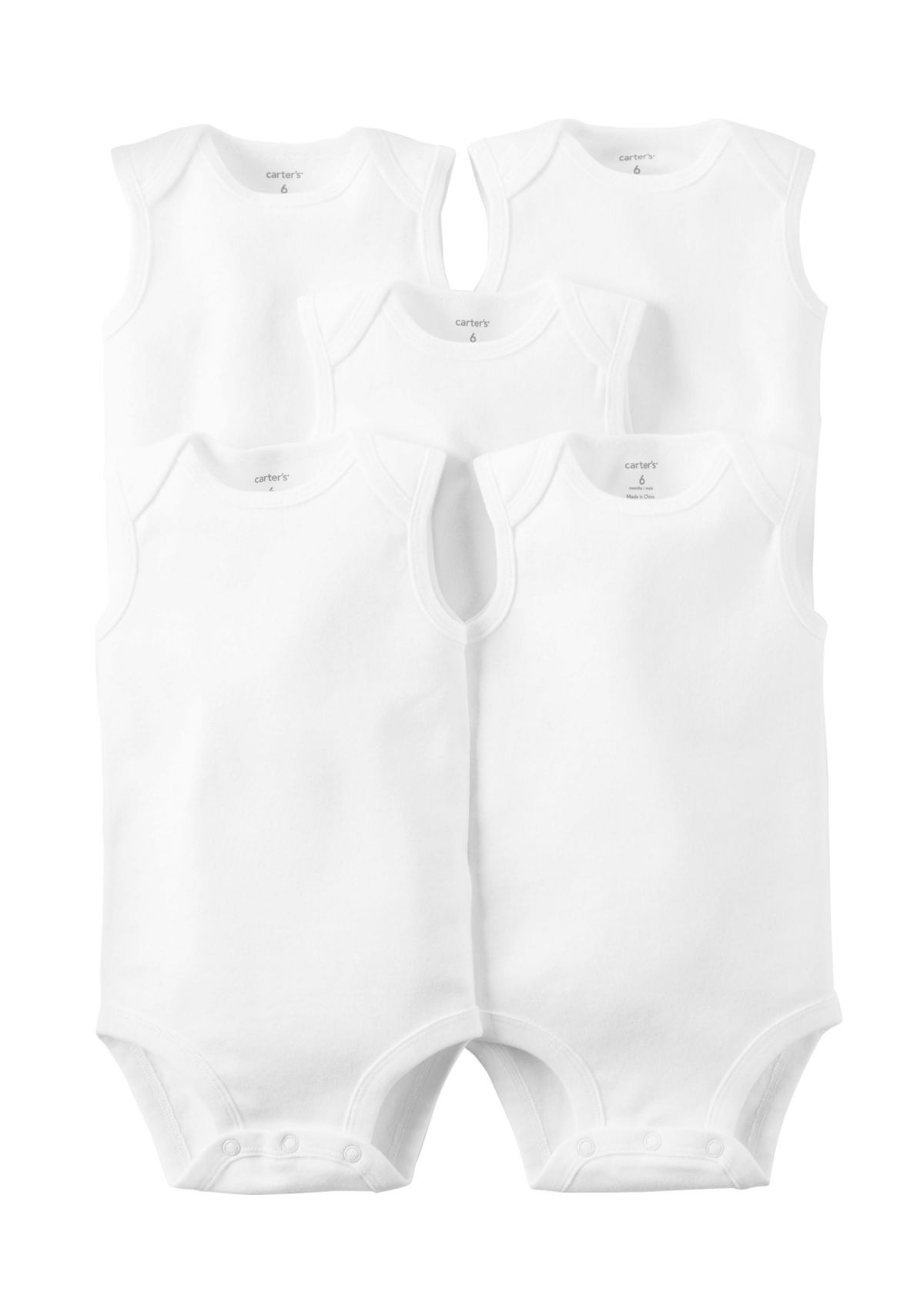 Baby Sleeveless Bodysuits - 5 Pack