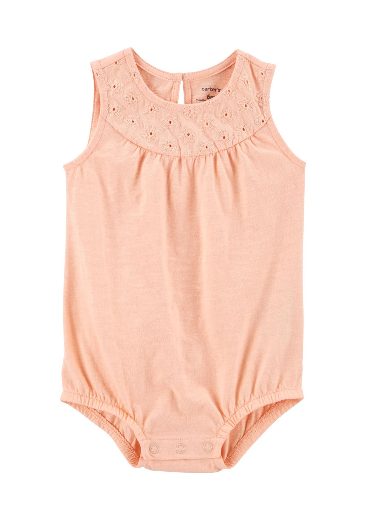 Baby Girls Sleeveless Eyelet Bubble Romper