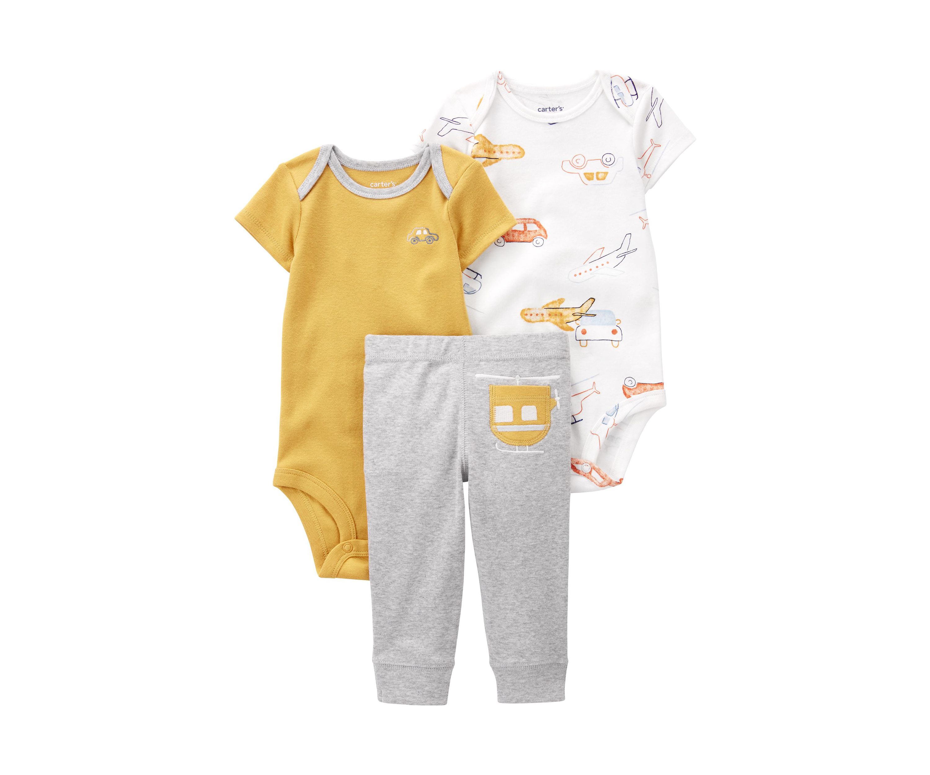 Baby Boys Transportation Bodysuit Set