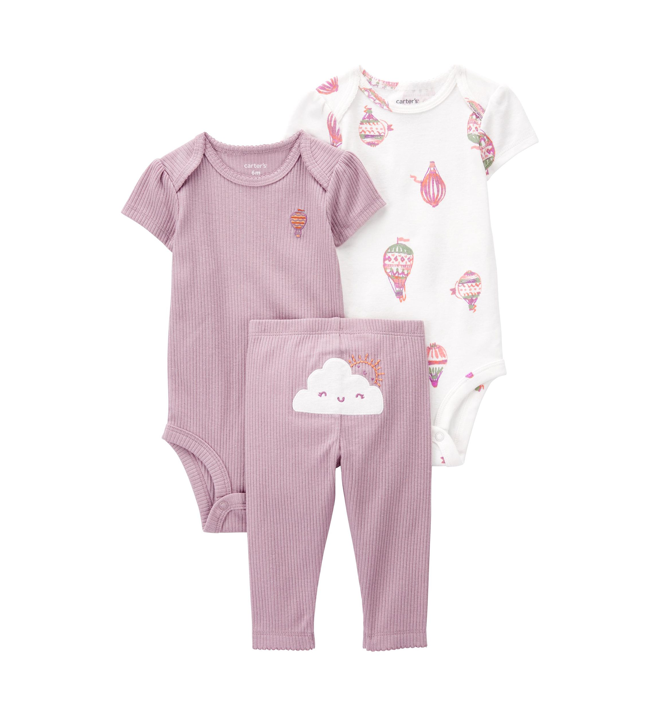 Baby Girls Hot Air Balloon Bodysuit Set