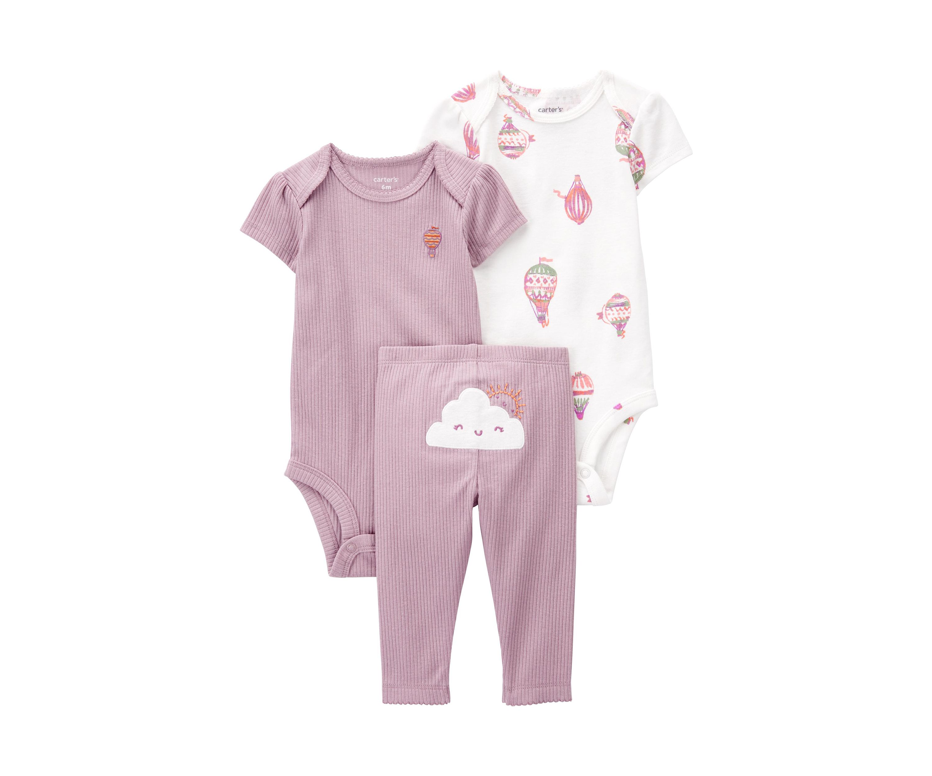 Baby Girls Hot Air Balloon Bodysuit Set