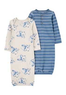  Simple Joys by Carter's Baby Boys' 2-Pack Fleece Footed Sleep  and Play, Light Blue Dogs/White Stripe, Preemie: Clothing, Shoes & Jewelry